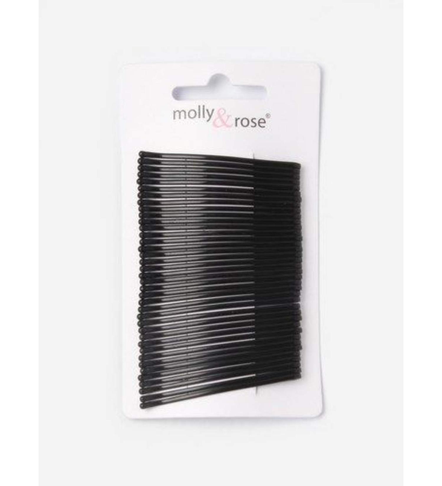 Curved Black Hair Slides 50mm 5cm Card of 36 (Black) - Buy Online on GoSupps.com
