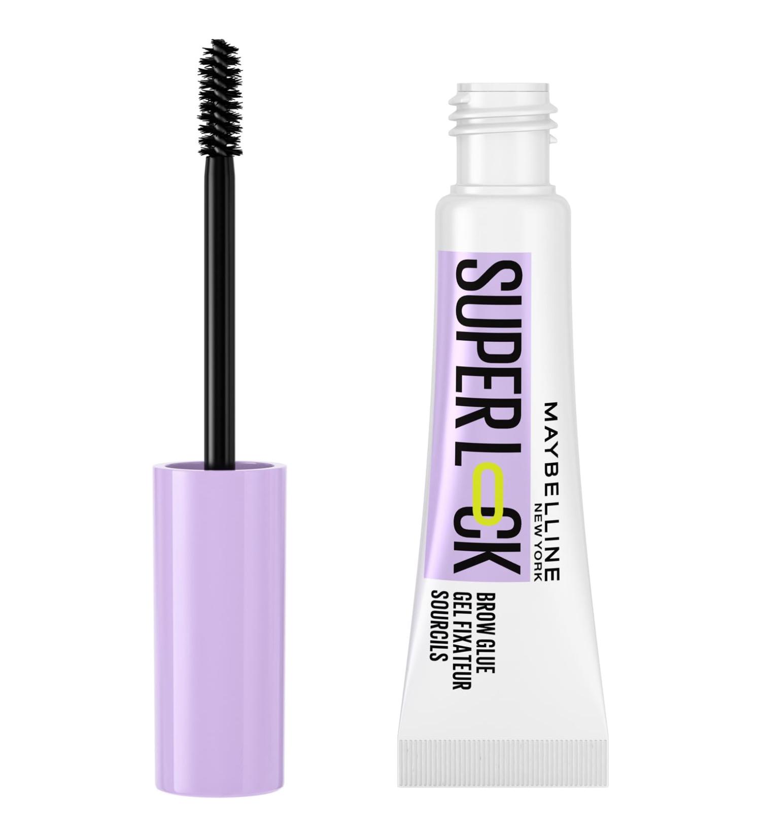 Maybelline New York - Transparent Brow Fixing Gel - With Sculpting Brush - Extreme 24H Hold - No Residue - No Cardboard Effect - Non-Sticky Finish - Superlock Brow Glue - Buy Online on GoSupps.com