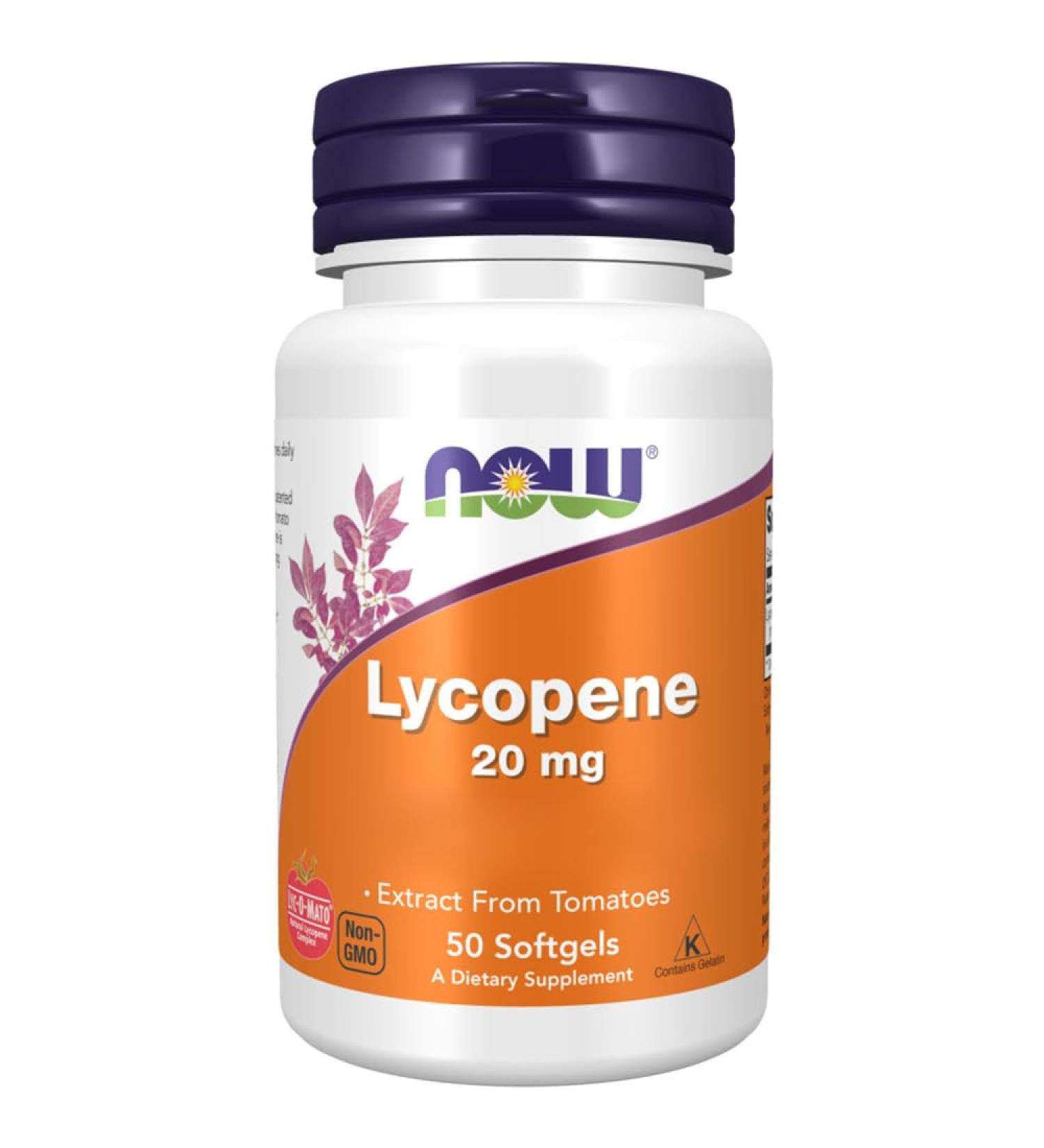 Now Foods Lycopene 20mg | 50 Softgels | Lab-Tested Tomato Extract | Soy Free, Gluten Free, Non-GMO - Buy Online on GoSupps.com