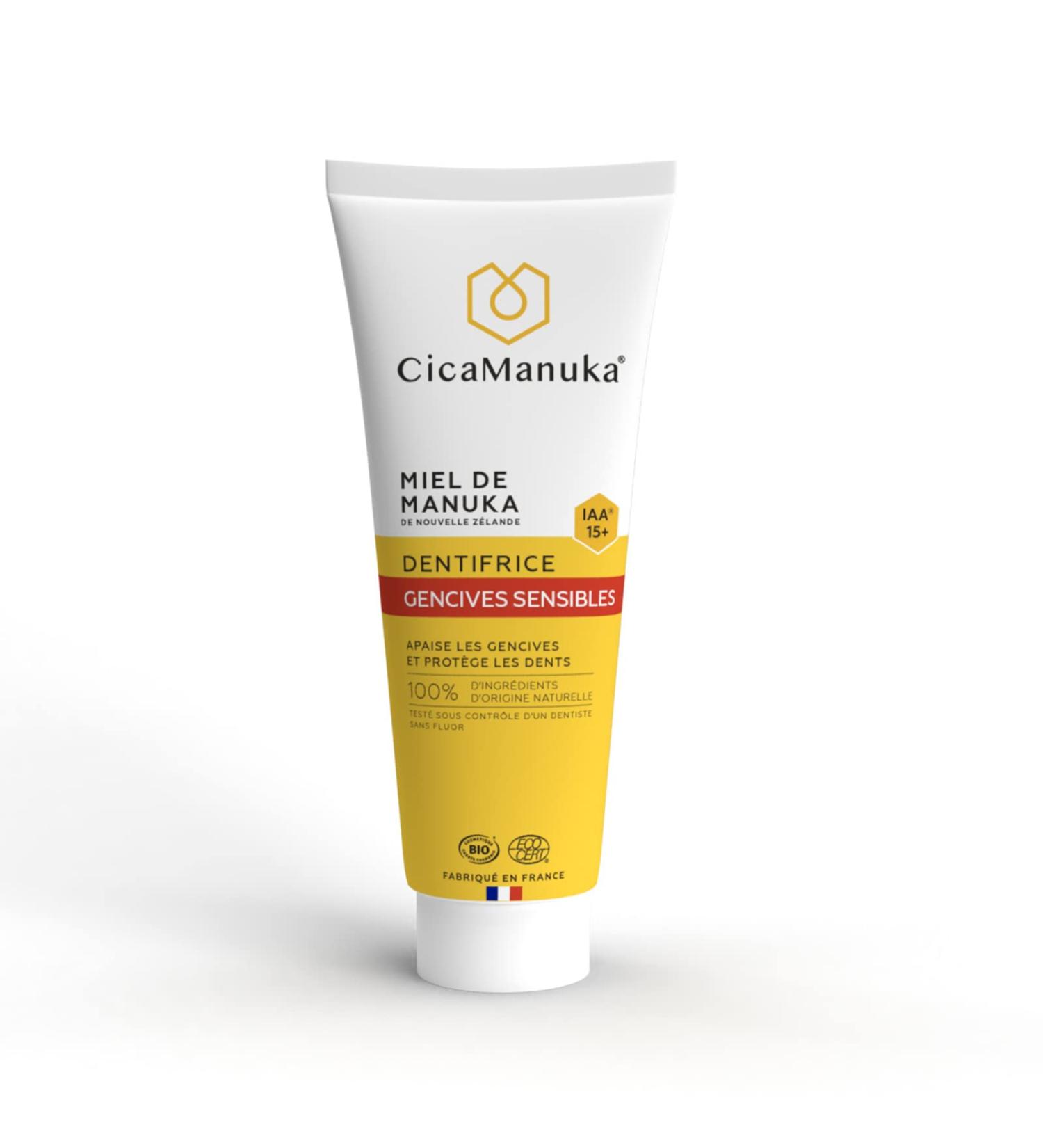 CicaManuka IAA15+ Toothpaste for Sensitive Gums | Organic Manuka Honey Repairs & Relieves | 75 ml - International Shipping Available - Buy Online on GoSupps.com