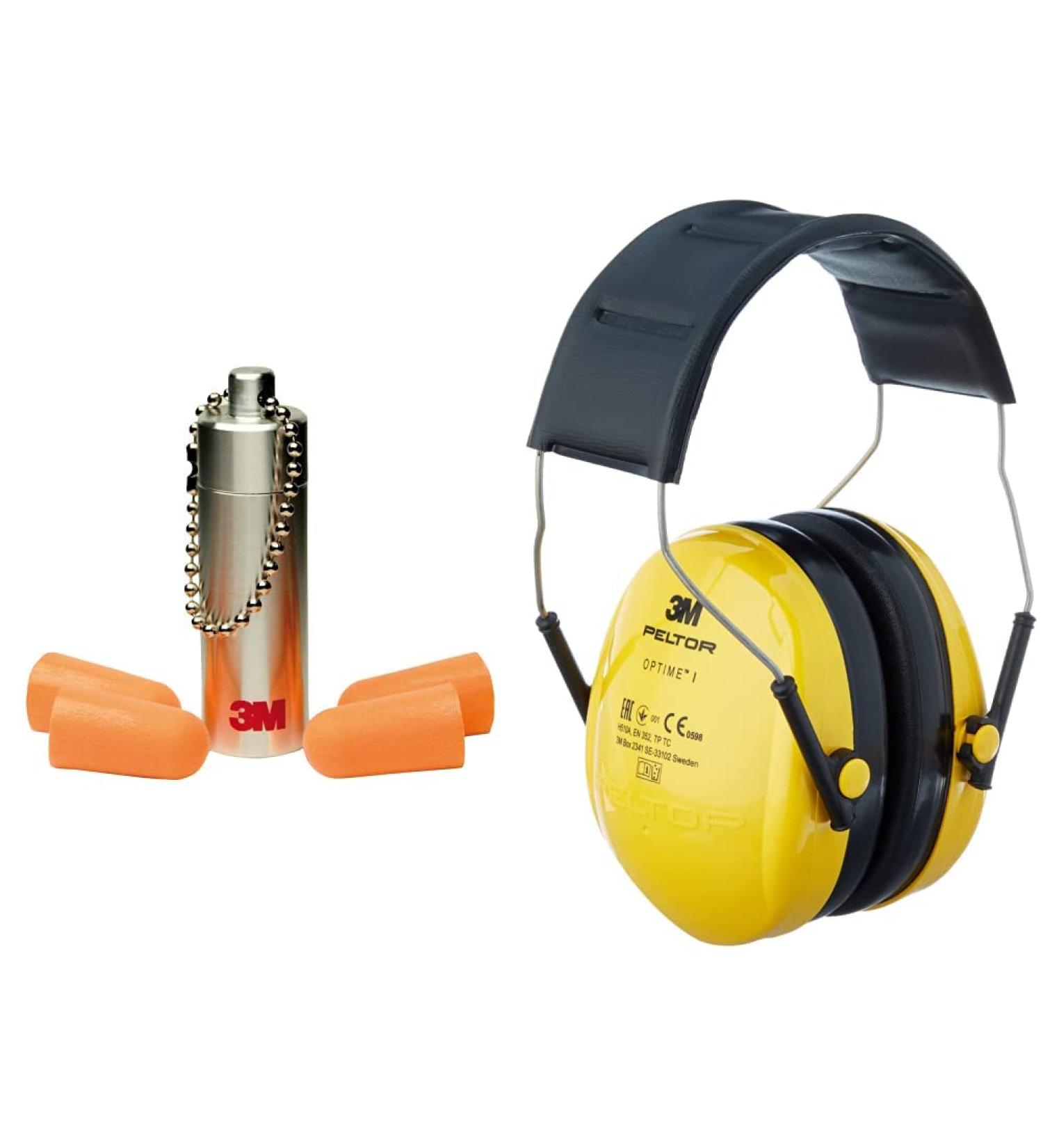 3M Disposable Earplugs 1100 - 200 Pairs Peltor Optime H510A Ear Muffs Noise Protection SNR 27dB - International Shipping Available - Buy Online on GoSupps.com