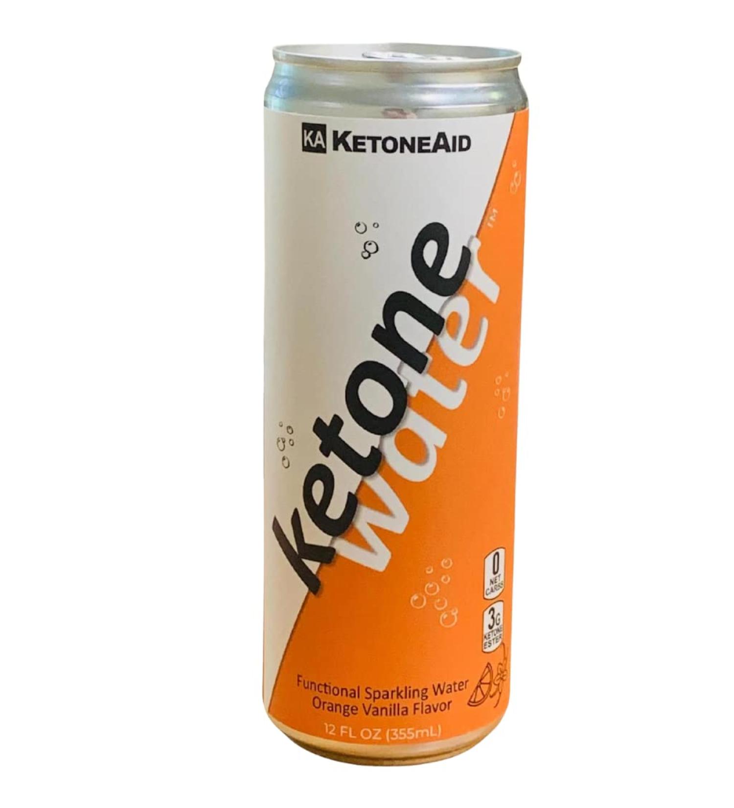 KetoneWater | Orange Vanilla Flavor | 3g Ketone Ester | 12oz Sparkling Water Can - Buy Online on GoSupps.com