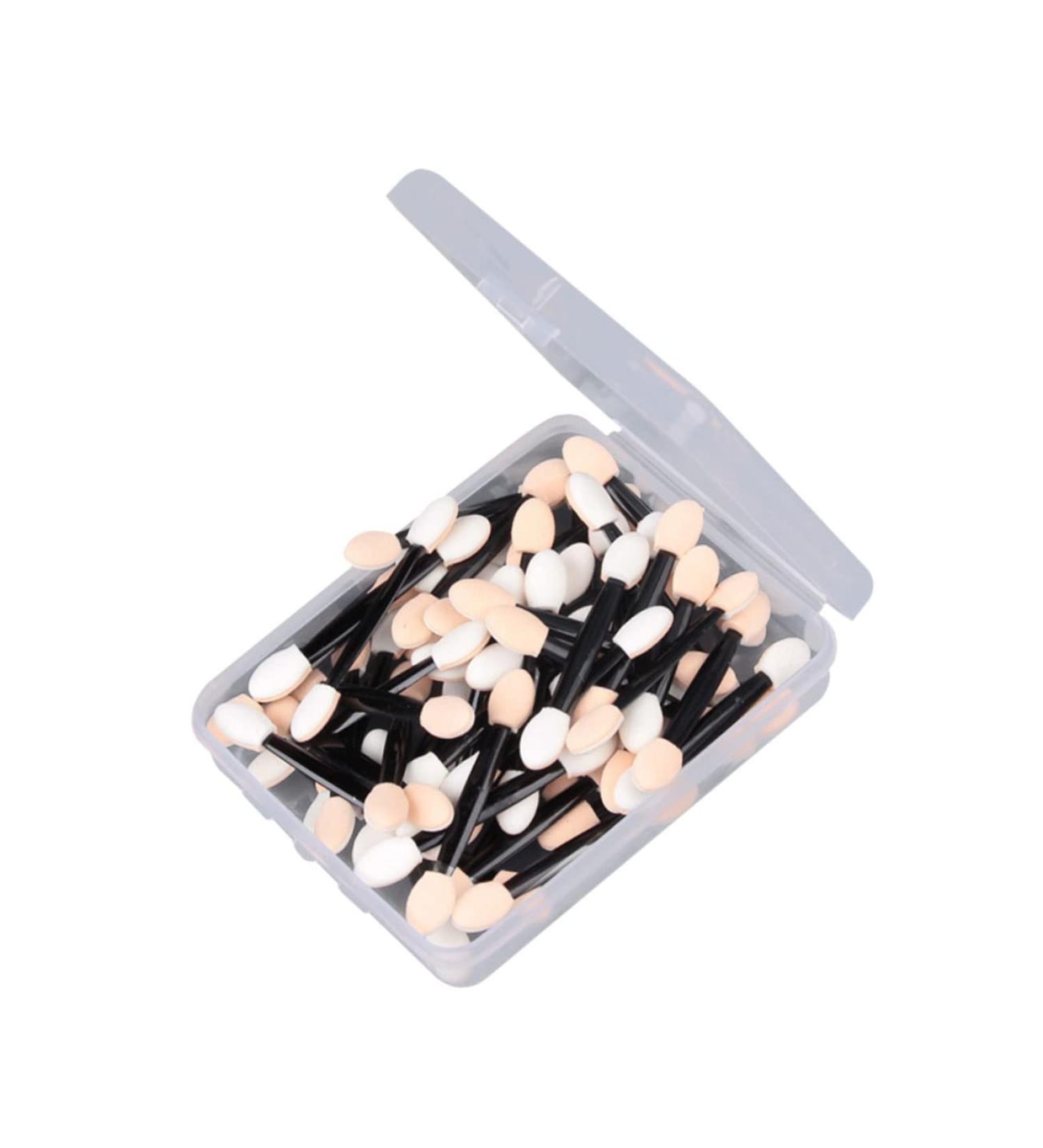 MAGICLULU 50 Pcs Eyeshadow Double Head Professional Makeup Brushes Travel Cosmetic Sponge Makeup Tools Size 1 Black - Buy Online on GoSupps.com