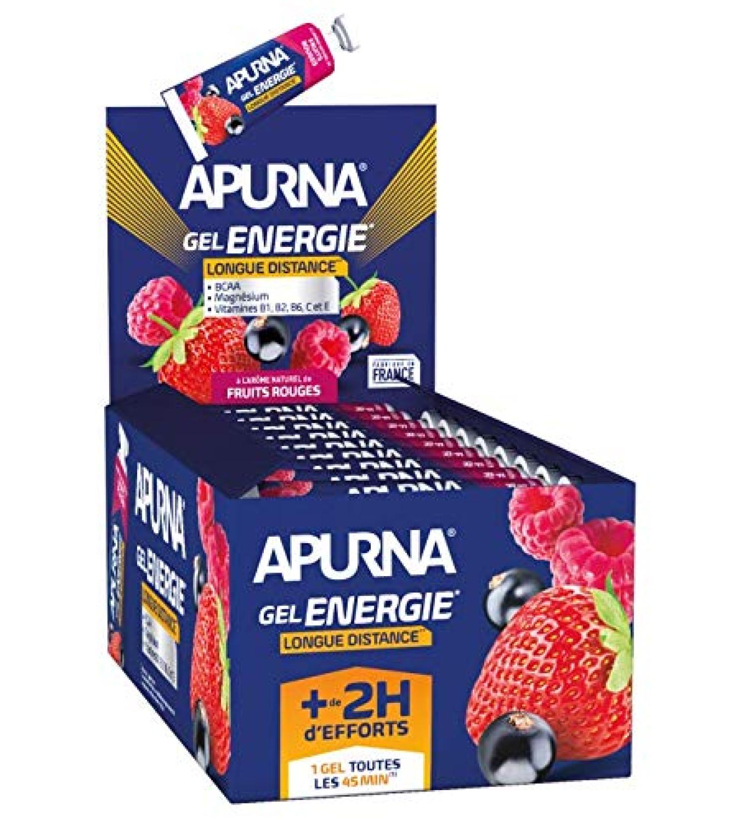 APURNA/Endurance/Pendant l' ffort/Gel Energie Longue Distance/Fruits Rouges/Pr sentoir 25x35g