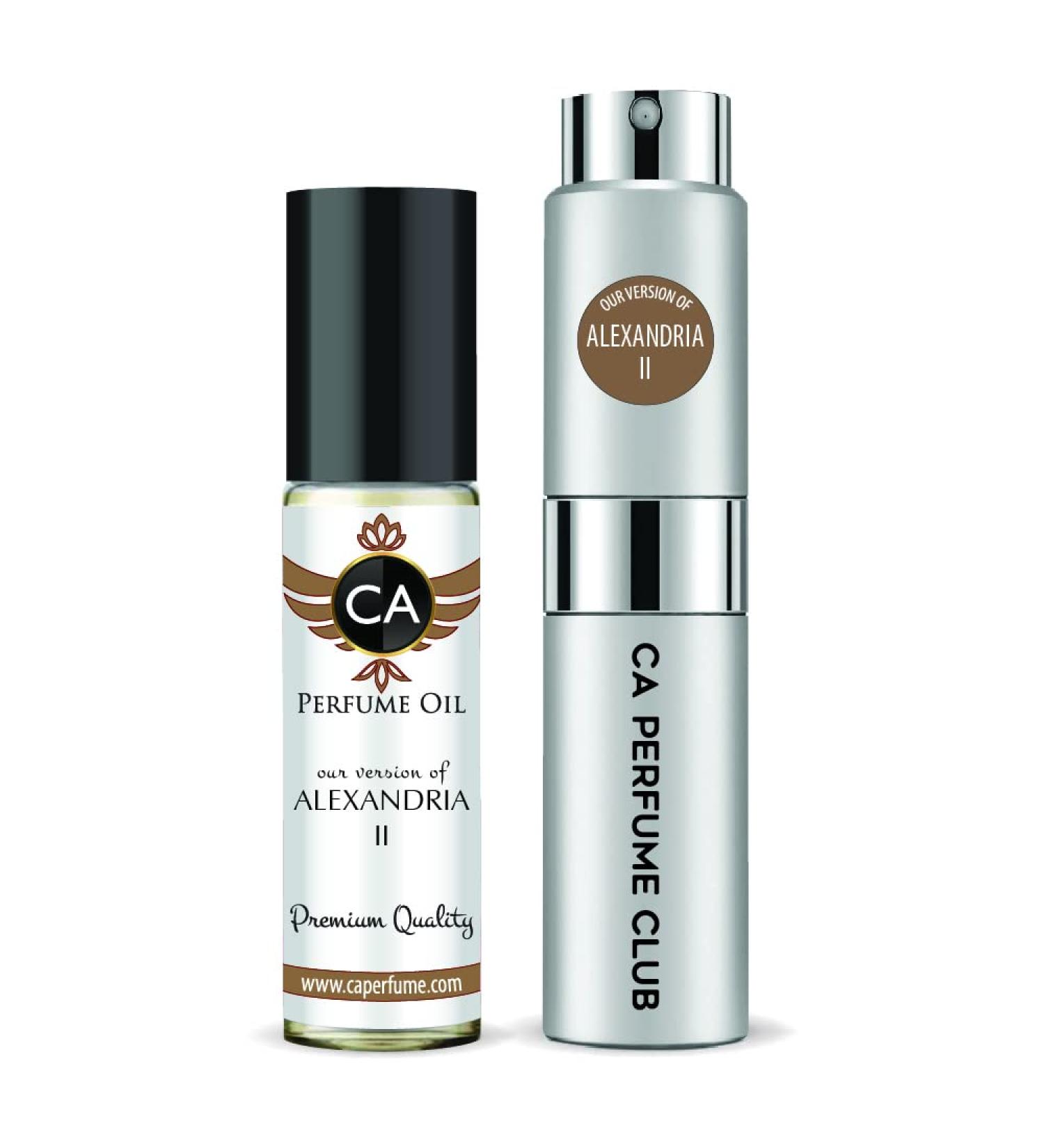 CA Perfume Duo Impression of Alexandria II For Women & Men Eau de Parfum Refillable Atomizer Sprayer + Fragrance Body Oil Long Lasting Sample Travel Size Roll-On Bottle 0.27 Fl Oz+0.33 Fl Oz - Buy Online on GoSupps.com