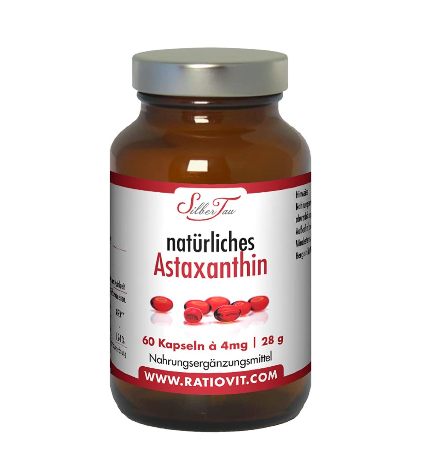 Buy Silver Tau Astaxanthin Softgels - 60 Capsules | Pure Natural Antioxidant with Vitamin E | Best Microalgae Supplement - Buy Online on GoSupps.com
