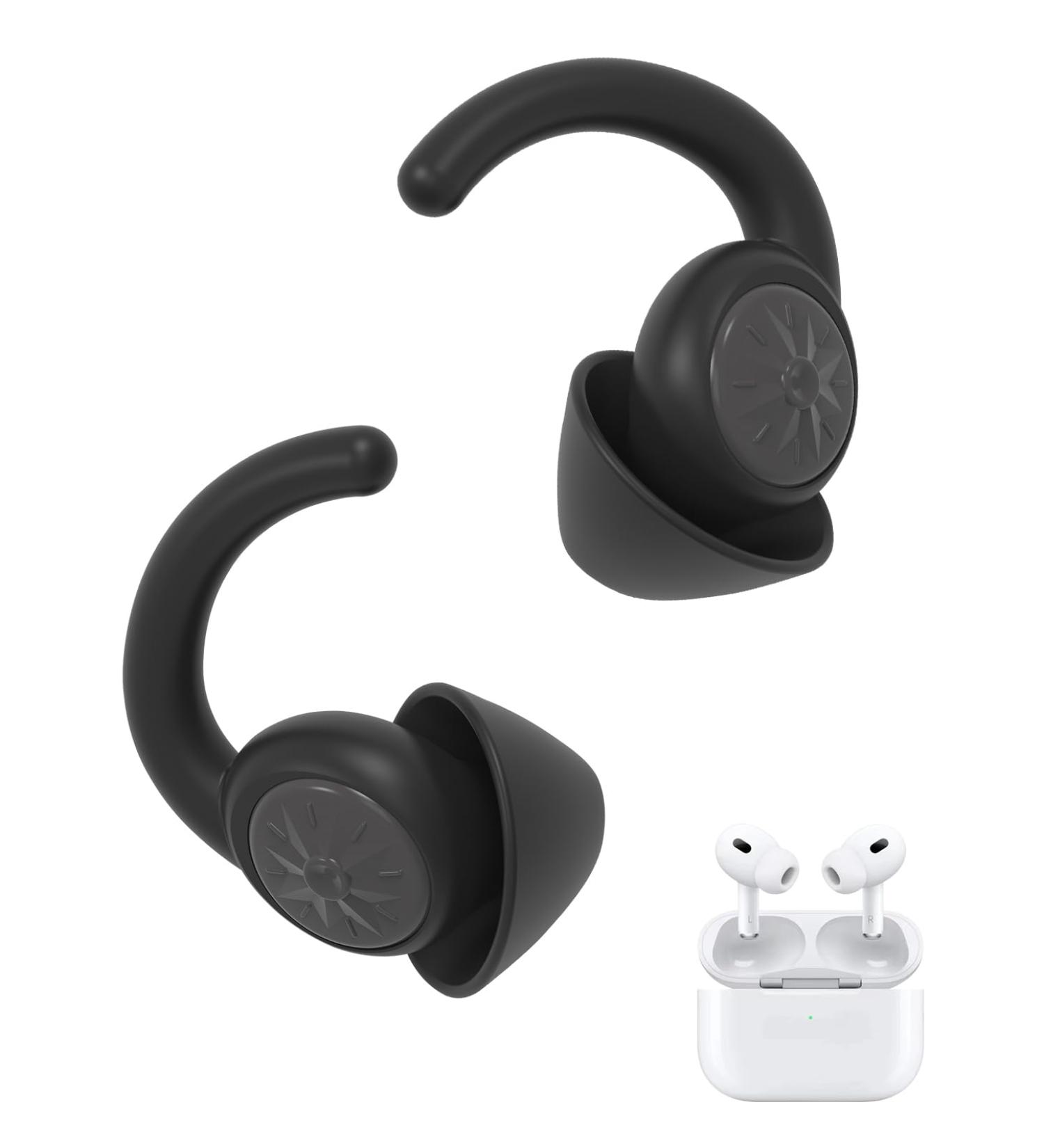 NRR 33dB Noise Cancelling Ear Plugs - Reusable Silicone Earplugs for Sleeping Focus Study & Work - Black Black-0301 - Buy Online on GoSupps.com