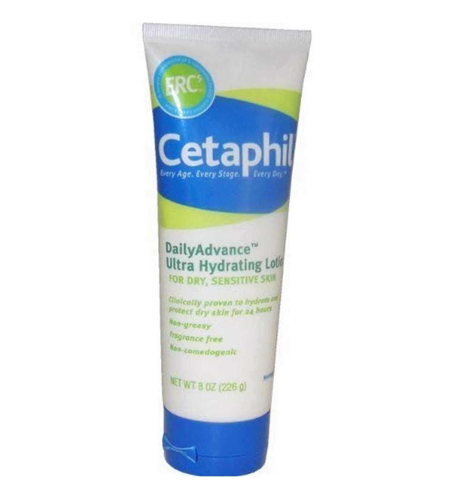 Cetaphil DailyAdvance Ultra Hydrating Lotion for Dry/Sensitive Skin 8 oz with shea butter (packaging may vary)
