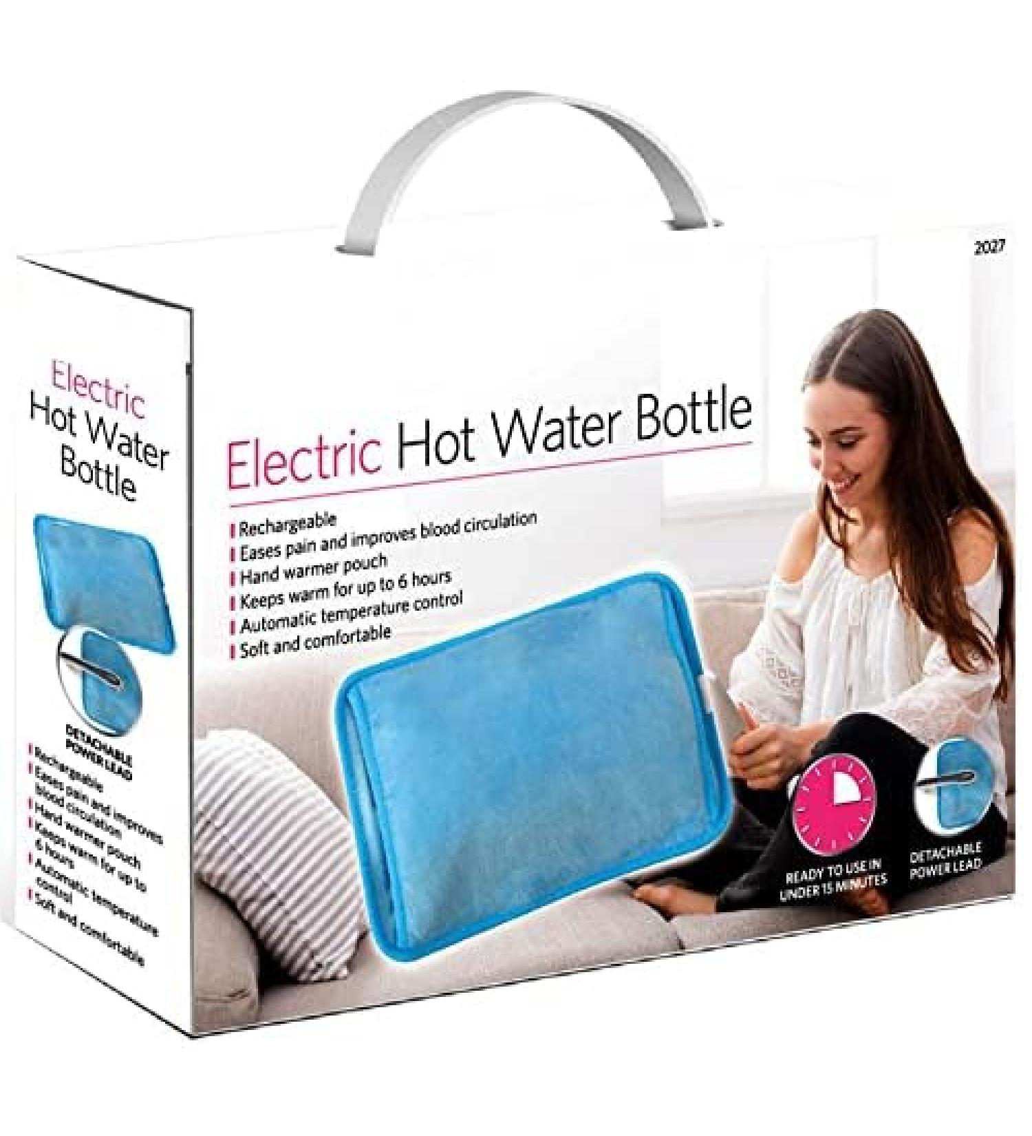 Vivo Rechargeable Electric Hot Water Bottle & Hand Warmer Massaging Heat Pad - Cozy Blue - Buy Online on GoSupps.com