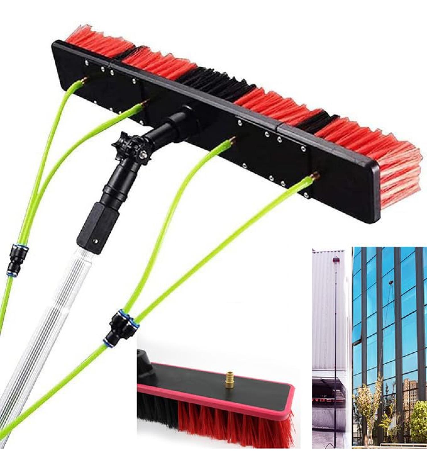 Water Fed Pole Window Cleaning Brush with 30 Brush head Extendable Cleaner Conservatory Roof Cleaning Photovoltaic and Solar 8M - Buy Online on GoSupps.com