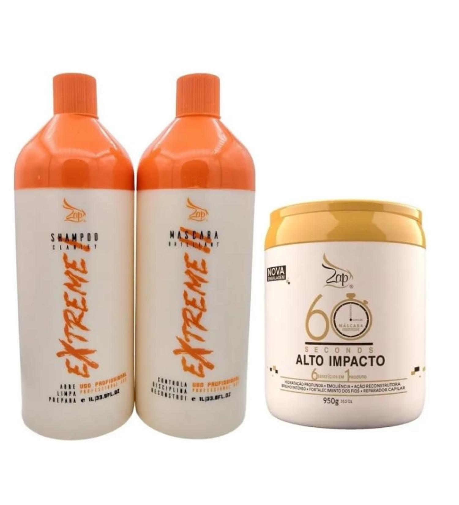 Extreme Extremely Gradual Keratin Treatment Without Formula + Mascara Ztox Zap Professional Alisa Hair and Eliminates Frizz 950g - Buy Online on GoSupps.com