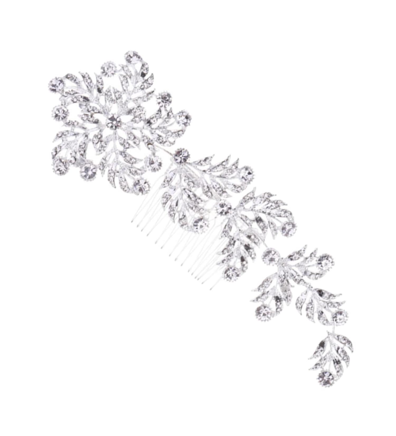 Beaupretty Bridal Rhinestone Insert Comb hair European and American bridal hair side hair rhinestones hair alloy Hair piece rhinestone hair hair crystal hair side Wedding Hair Accessories - Buy Online on GoSupps.com