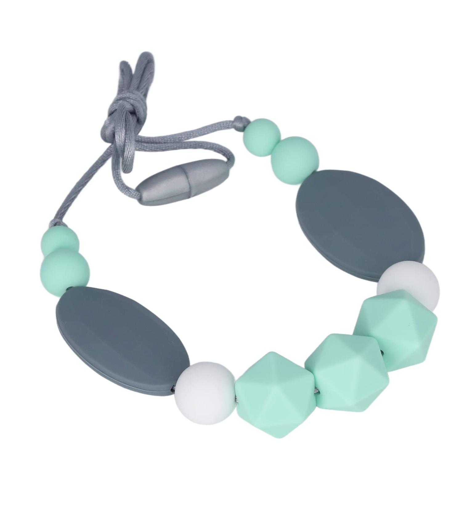 Food Grade Silicone Sensory Chew Necklace for Kids - Teethers for Nail Biting and Anxiety (Type B) - Buy Online on GoSupps.com