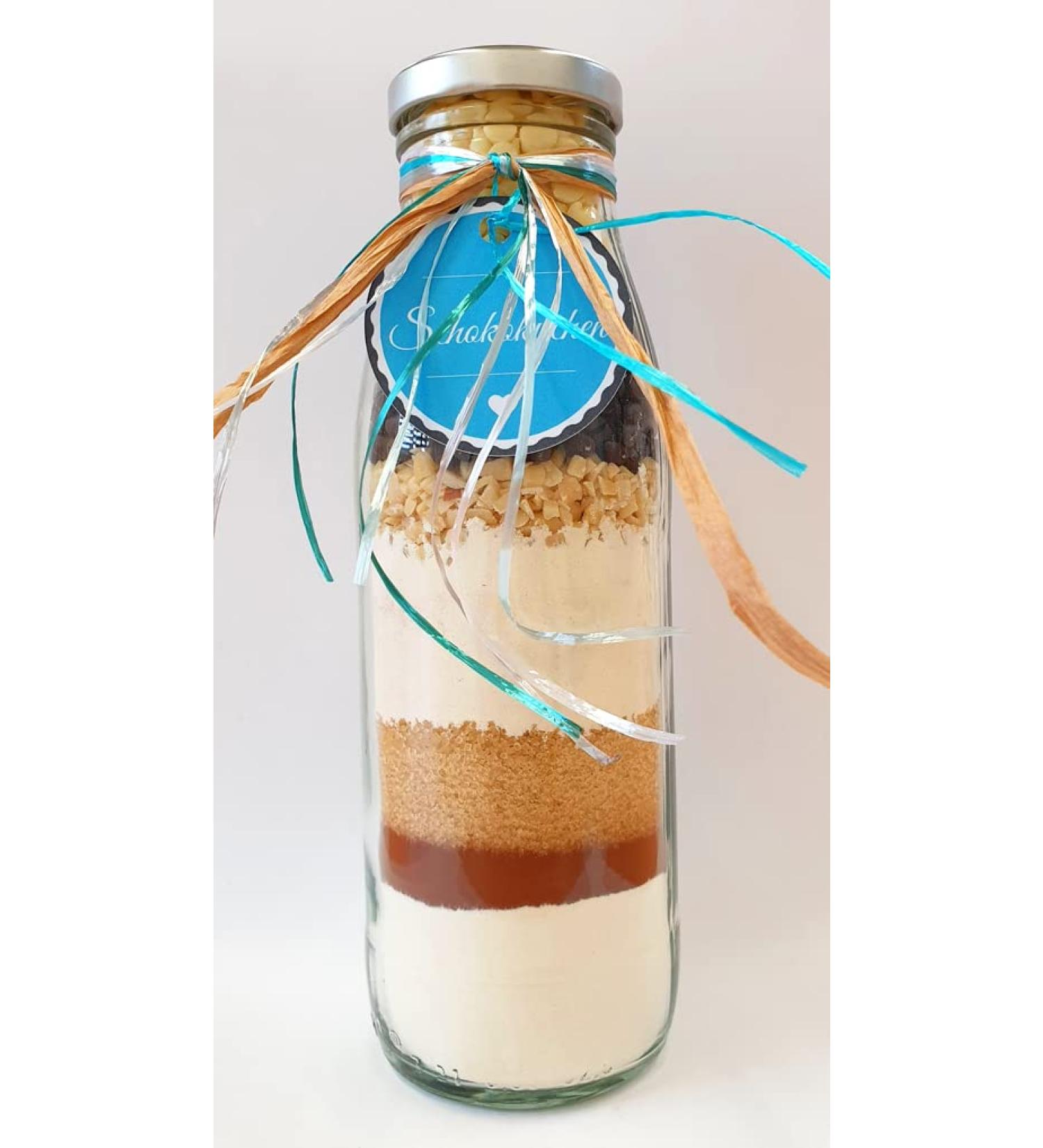 Chocolate cake baking mix in 500ml jar/bottle