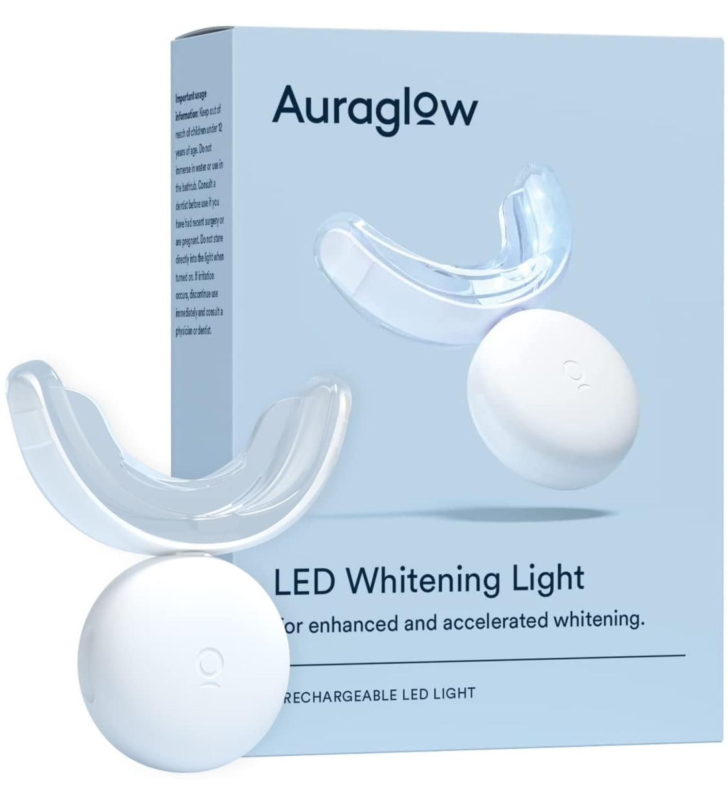 AuraGlow Teeth Whitening Light - 10X LED Power for Fast Results | Upgraded Whitening Technology - Buy Online on GoSupps.com
