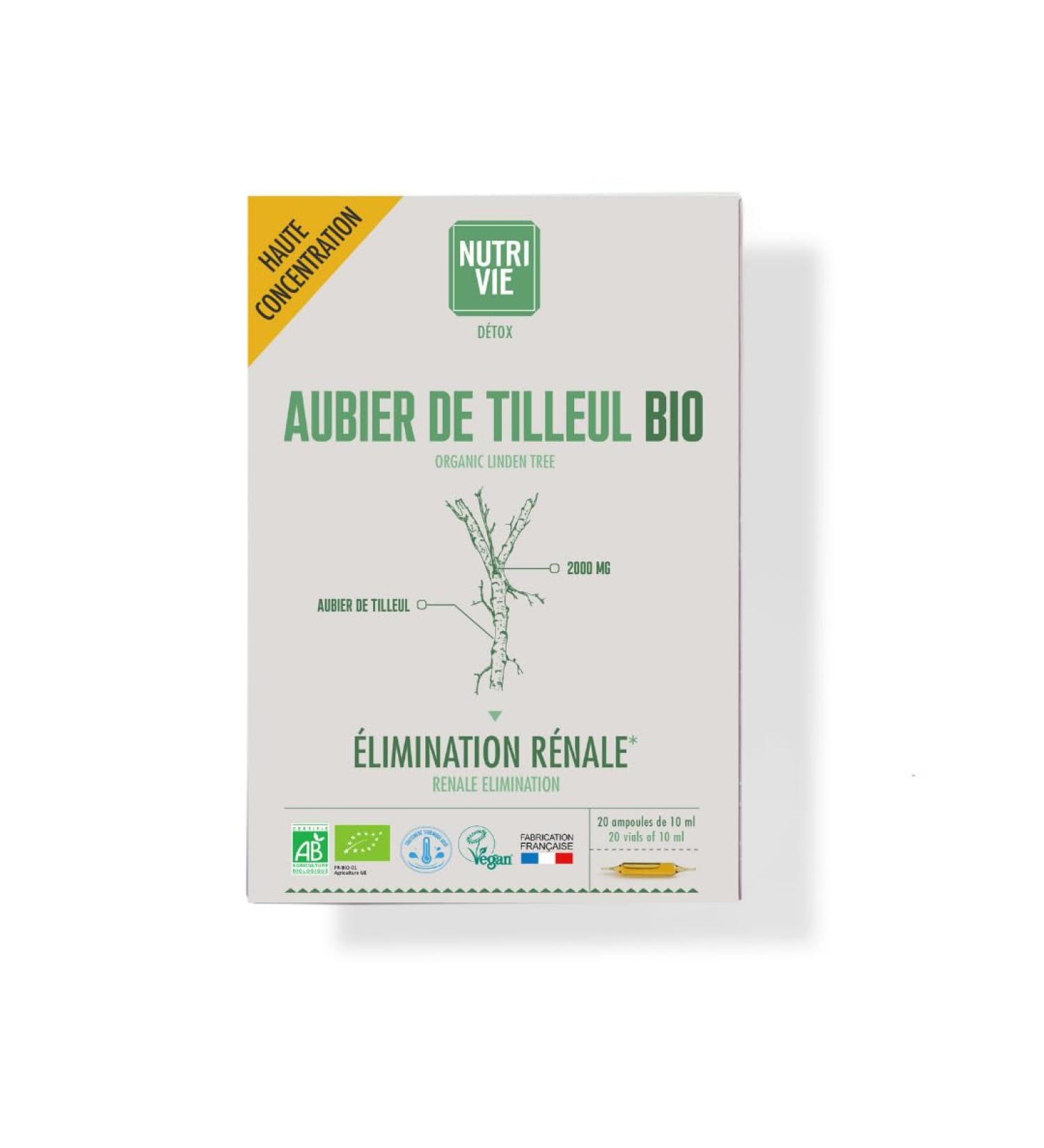 Organic lime sapwood ampoules - VEGAN ORGANIC - NUTRIVIE - Made in France - Buy Online on GoSupps.com