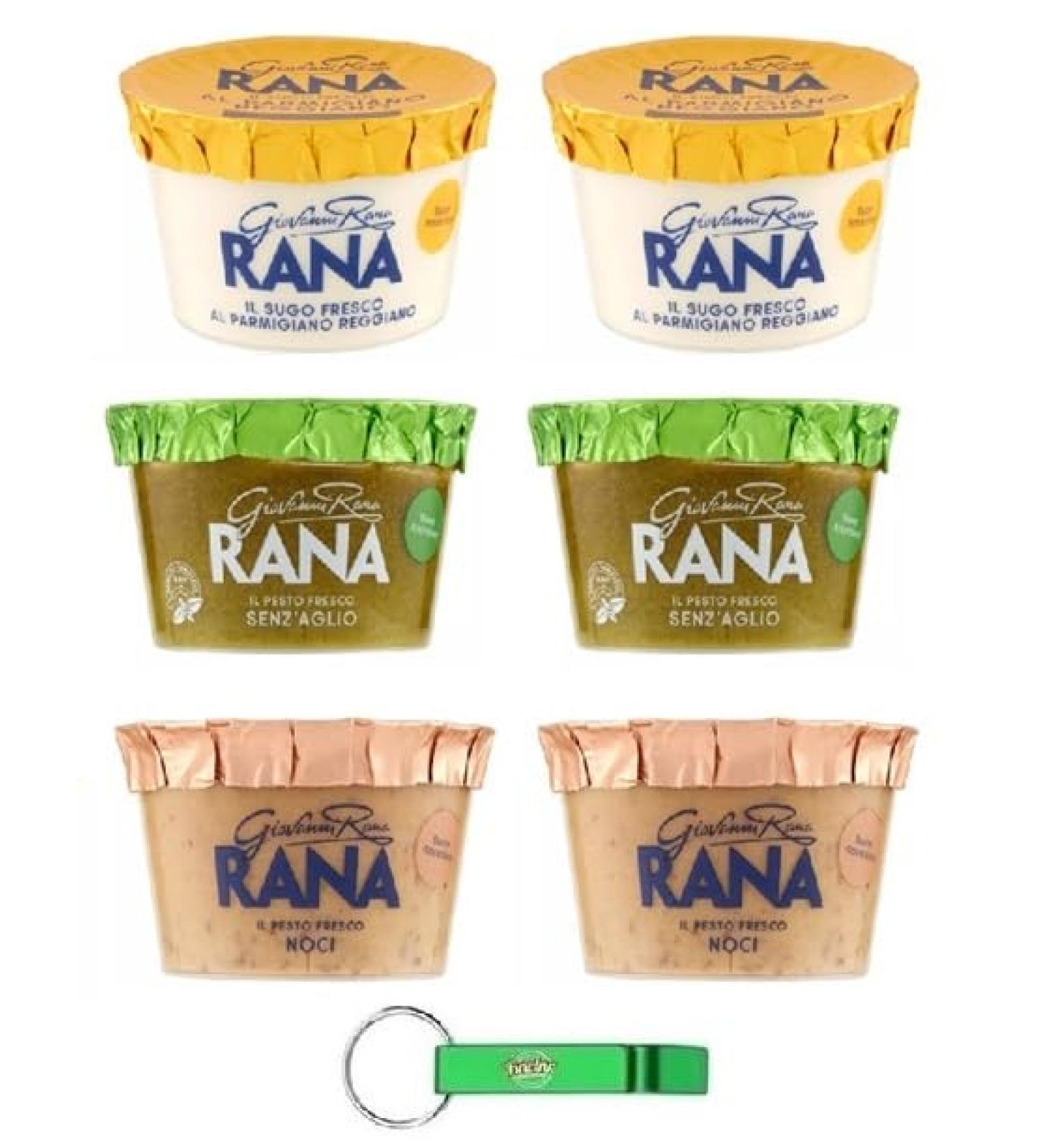 Giovanni Rana Lot de 6 paquets de test Pesto Sugo Fresco noix parmesan sauce au pesto frais g nois 3 saveurs diff rentes + porte-cl s Beni Culinari gratuit - Buy Online on GoSupps.com