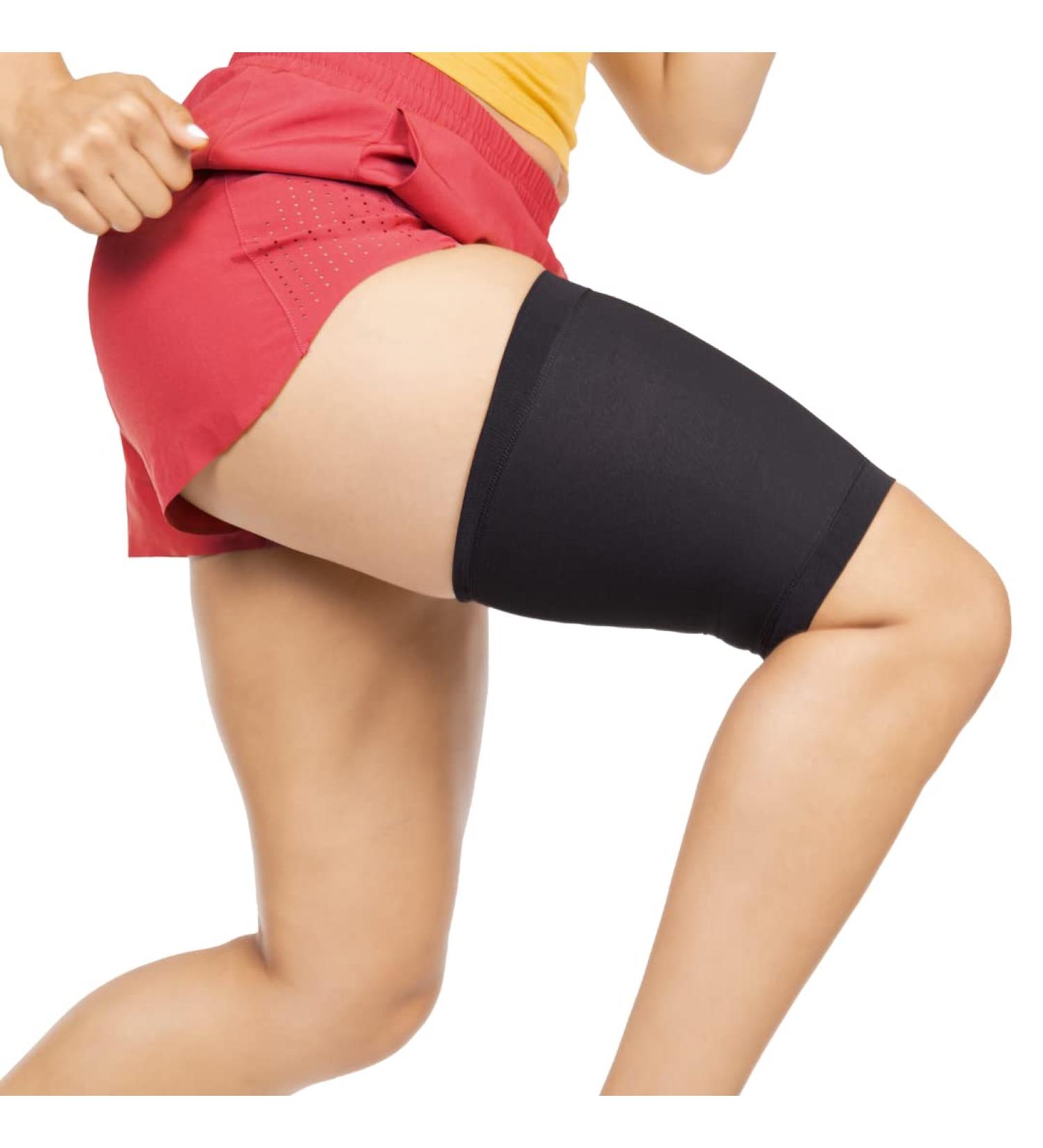 Compression Thigh Sleeve for Hamstring & Quadricep Support - Copper Men/Women - Injury Recovery Relief - Size Large - Buy Online on GoSupps.com