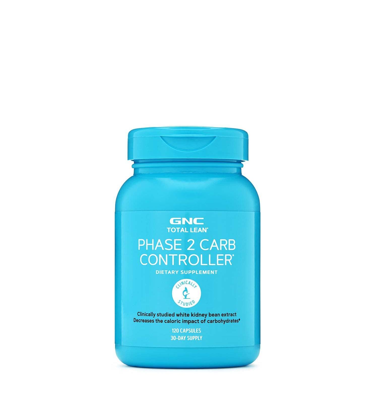 GNC Total Lean Phase 2 Carb Controller 120 Capsules - Reduce Calorie Impact from Carbs - Buy Online on GoSupps.com