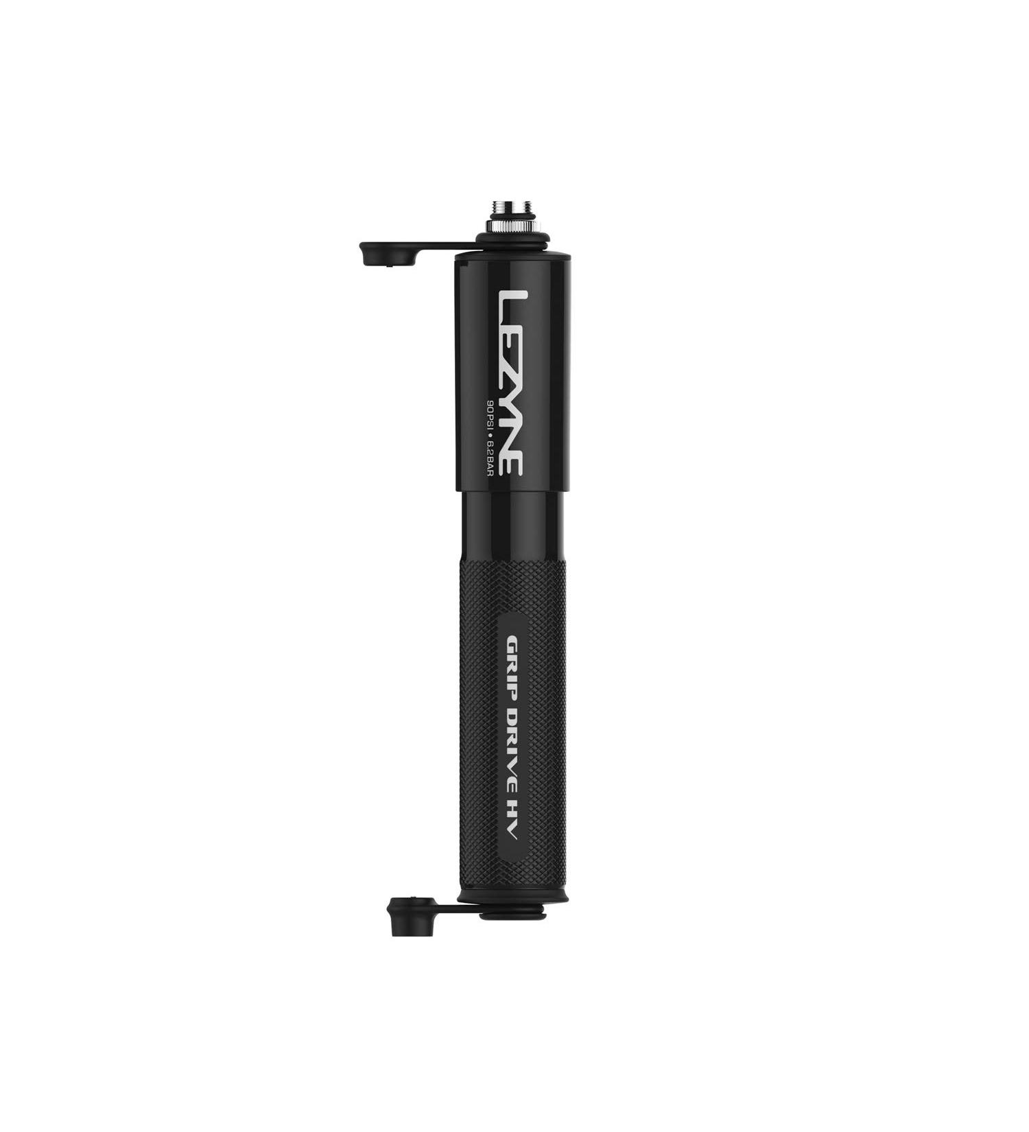 LEZYNE Grip Drive HV Mini Pump - Medium (Black) | Portable Bicycle Pump - Buy Online on GoSupps.com