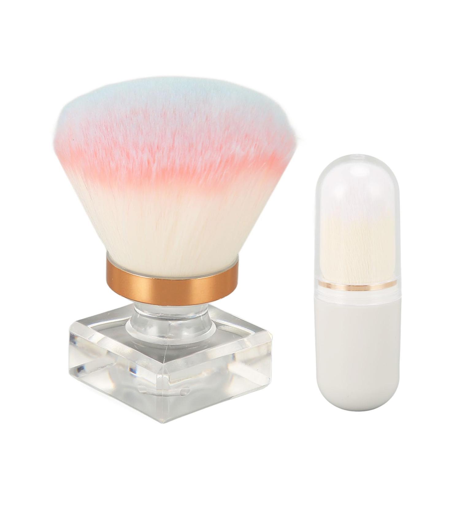 Kabuki Makeup Brush with Transparent Base Soft and Durable Bristles for Blush Powder Blending for Makeup Look - Buy Online on GoSupps.com