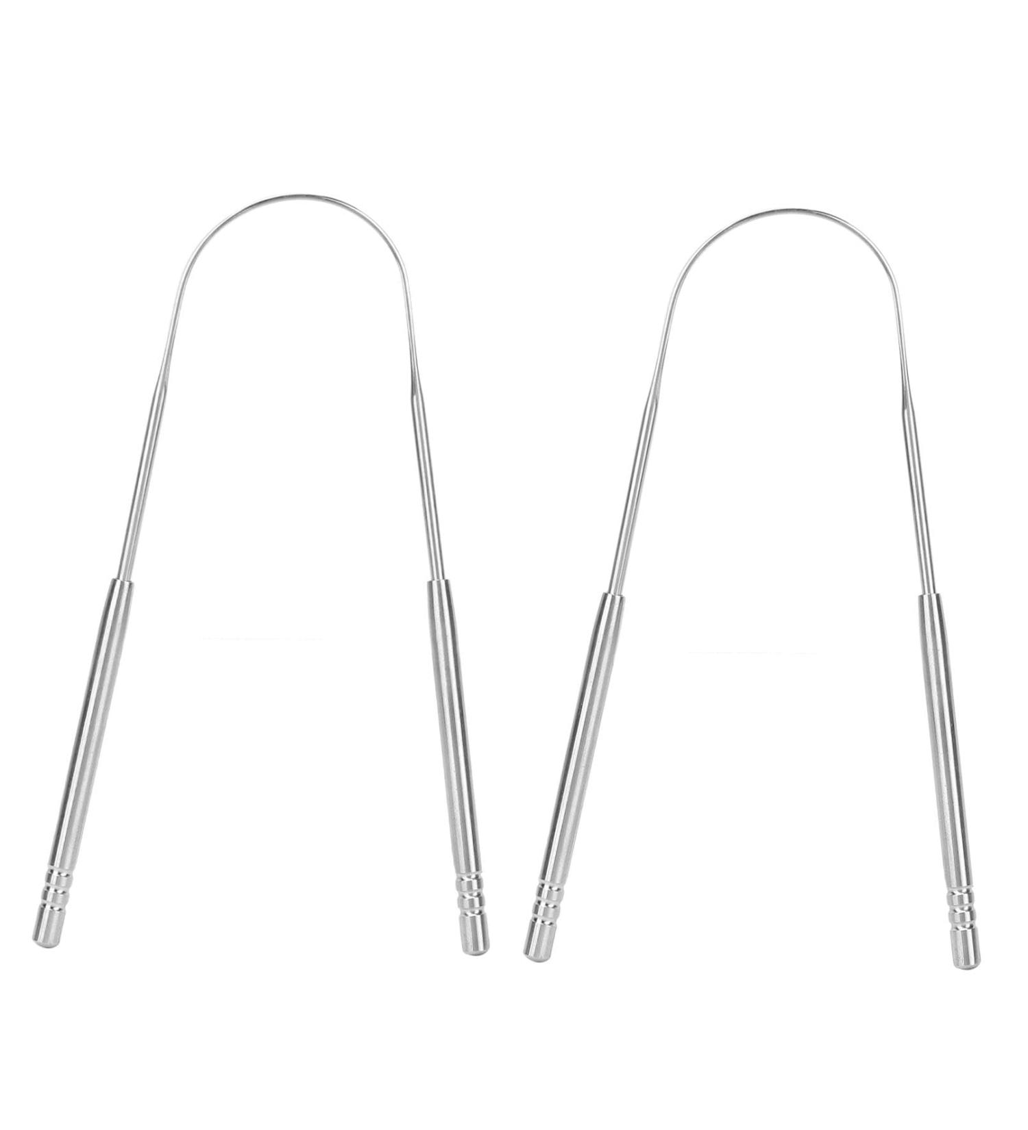 Buy Tongue Scraper Set - Stainless Steel Cleaner for Fresh Breath | U-Shaped Oral Device with Comfortable Handle - International Shipping Available - Buy Online on GoSupps.com