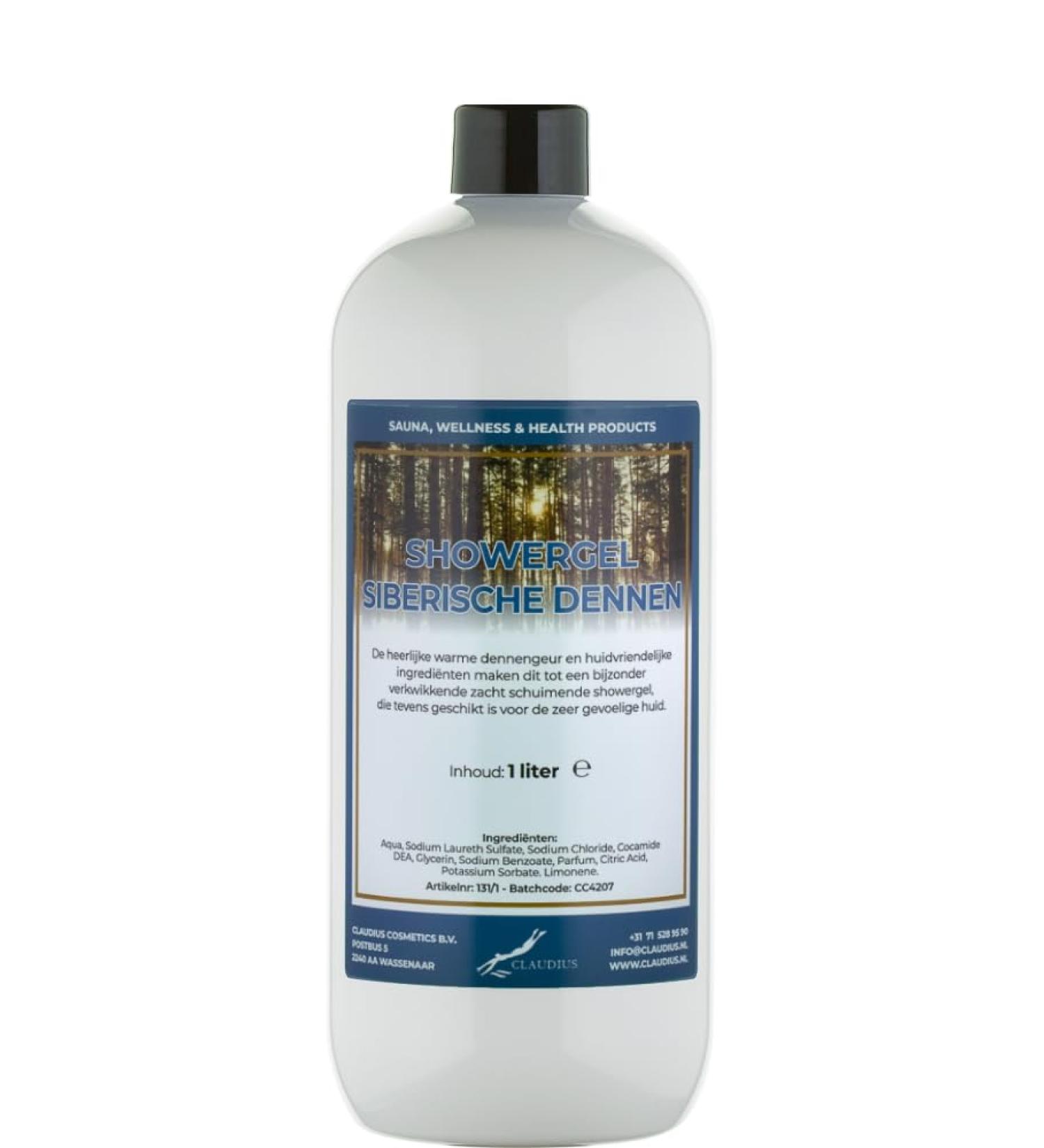 Claudius Showergel Siberian Pine 1 liter with cap white
