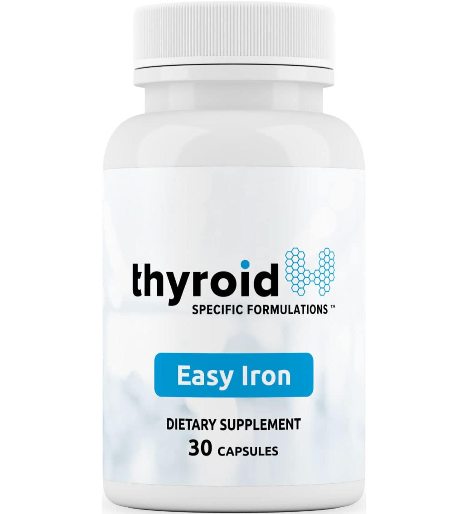 Easy Iron: Doctor-Formulated High Potency Iron Supplement for Enhanced Energy & Wellness Gentle on Stomach Ideal for Thyroid & Anemia Support Non-Constipating Daily Boost