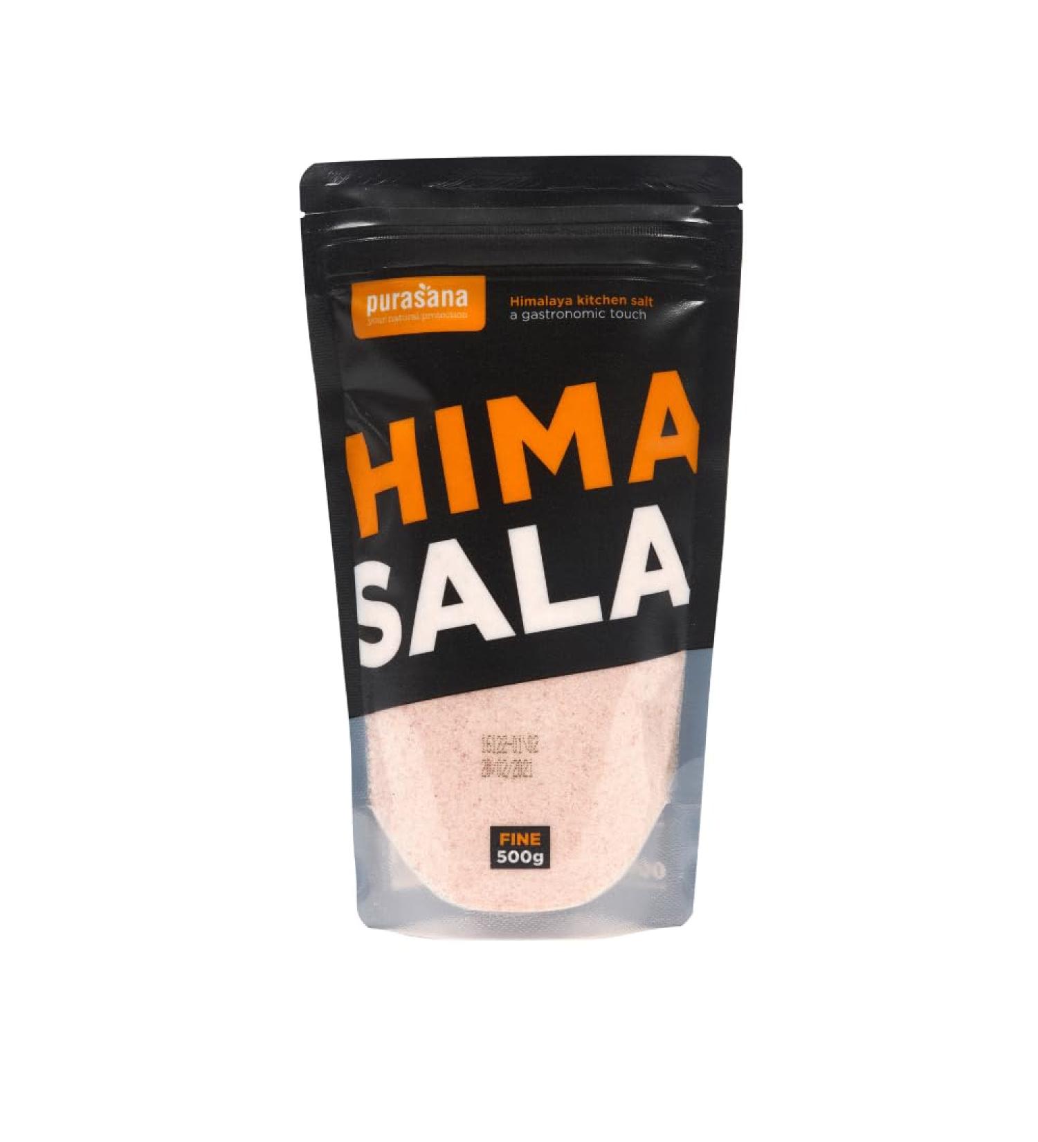 Purasana Sel Rose de l Himalaya Fin 100% Naturel & Non Raffin Riche en Min raux Recharge de 500 g Id al pour Assaisonnement & Cuisine Sel Rose de l'Himalaya 500g - Buy Online on GoSupps.com