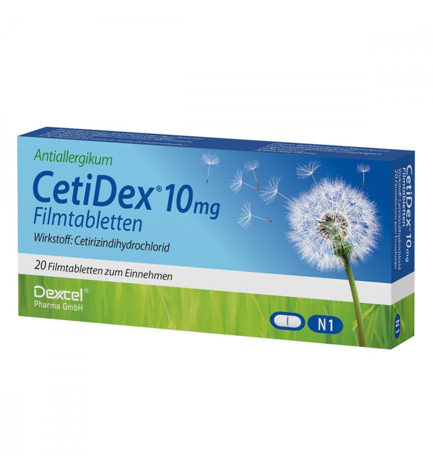 CetiDex 10 mg tablets for allergies 20 tablets