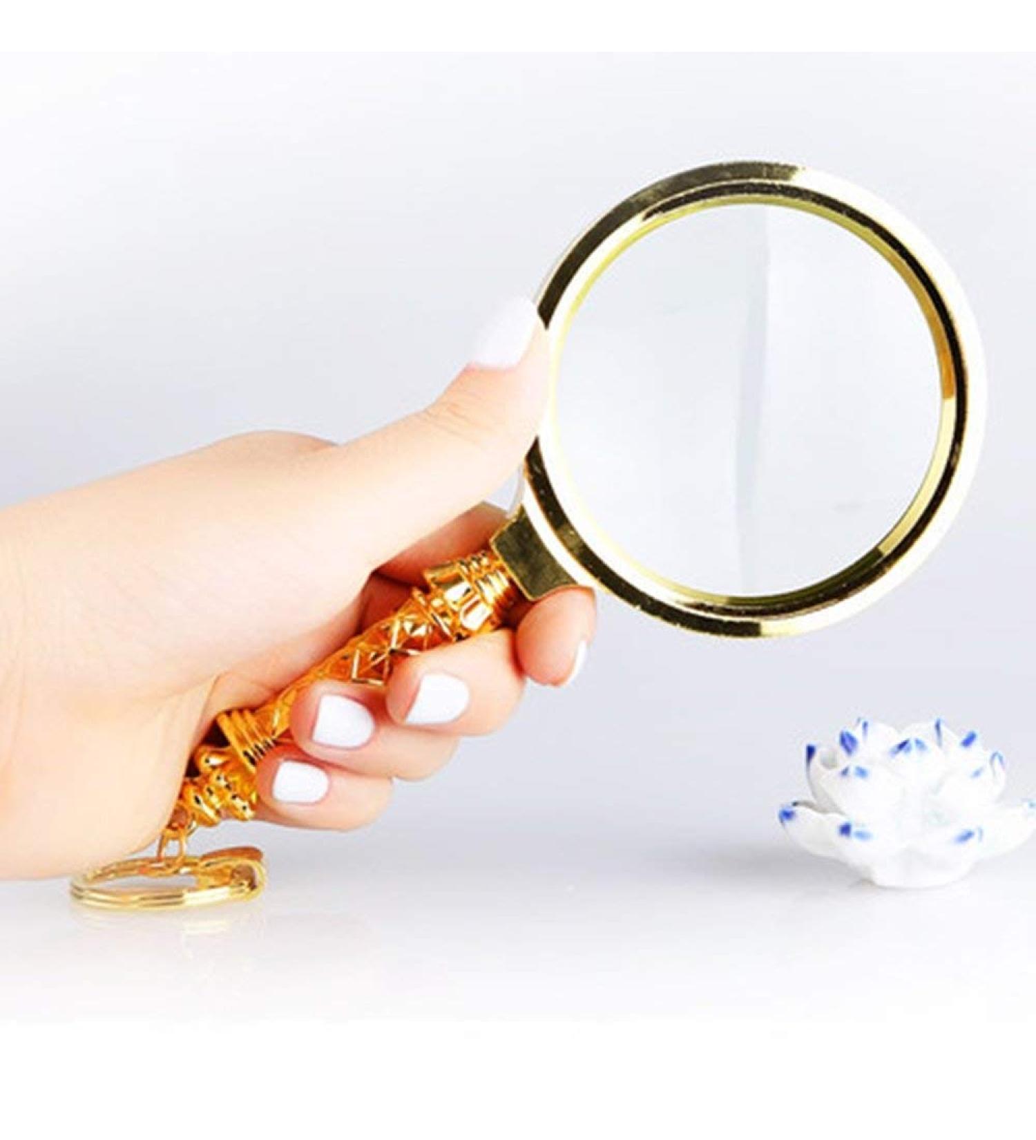 6 Times Handheld HD Magnifier Old Man Hand Reading 90mm Optical Glass Lens Plate - Buy Online on GoSupps.com