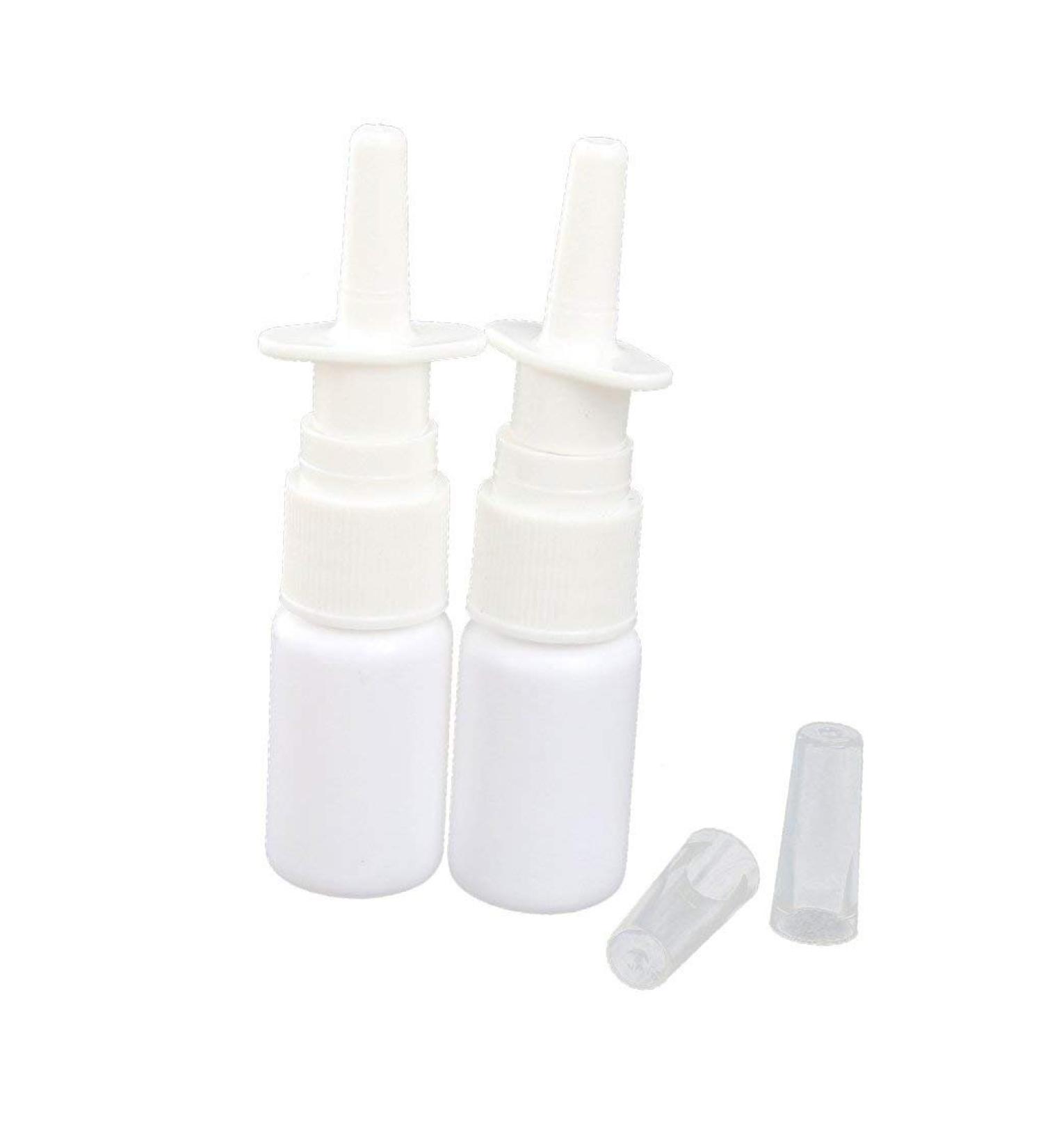 30ML Empty Plastic Nasal Fine Mist Spray Bottle Pump Sprayer with Cap-White - Buy Online on GoSupps.com