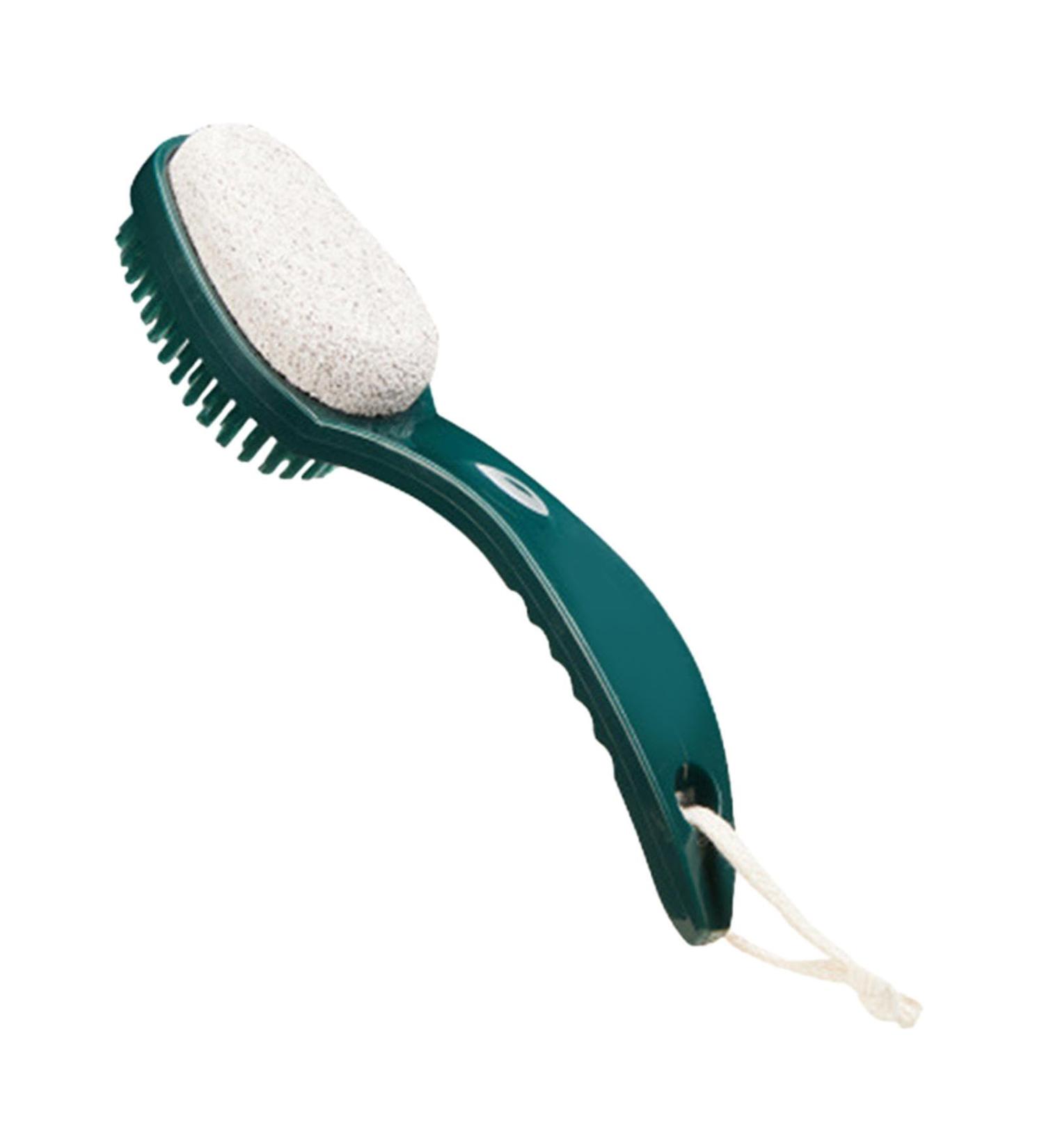 Toseky Foot Brush and Pumice Stone | 2 in 1 Multifunctional Foot Care Tools | Gentle Pumice Stone for Feet Comfortable Bathroom Accessories for Men and Women Green - Buy Online on GoSupps.com