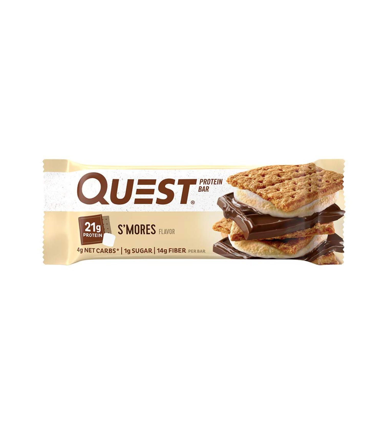 Buy Quest Nutrition Protein Bar S'mores 2.12 oz - Delicious High-Protein Snack for Your Fitness Goals | International Shipping Available - Buy Online on GoSupps.com