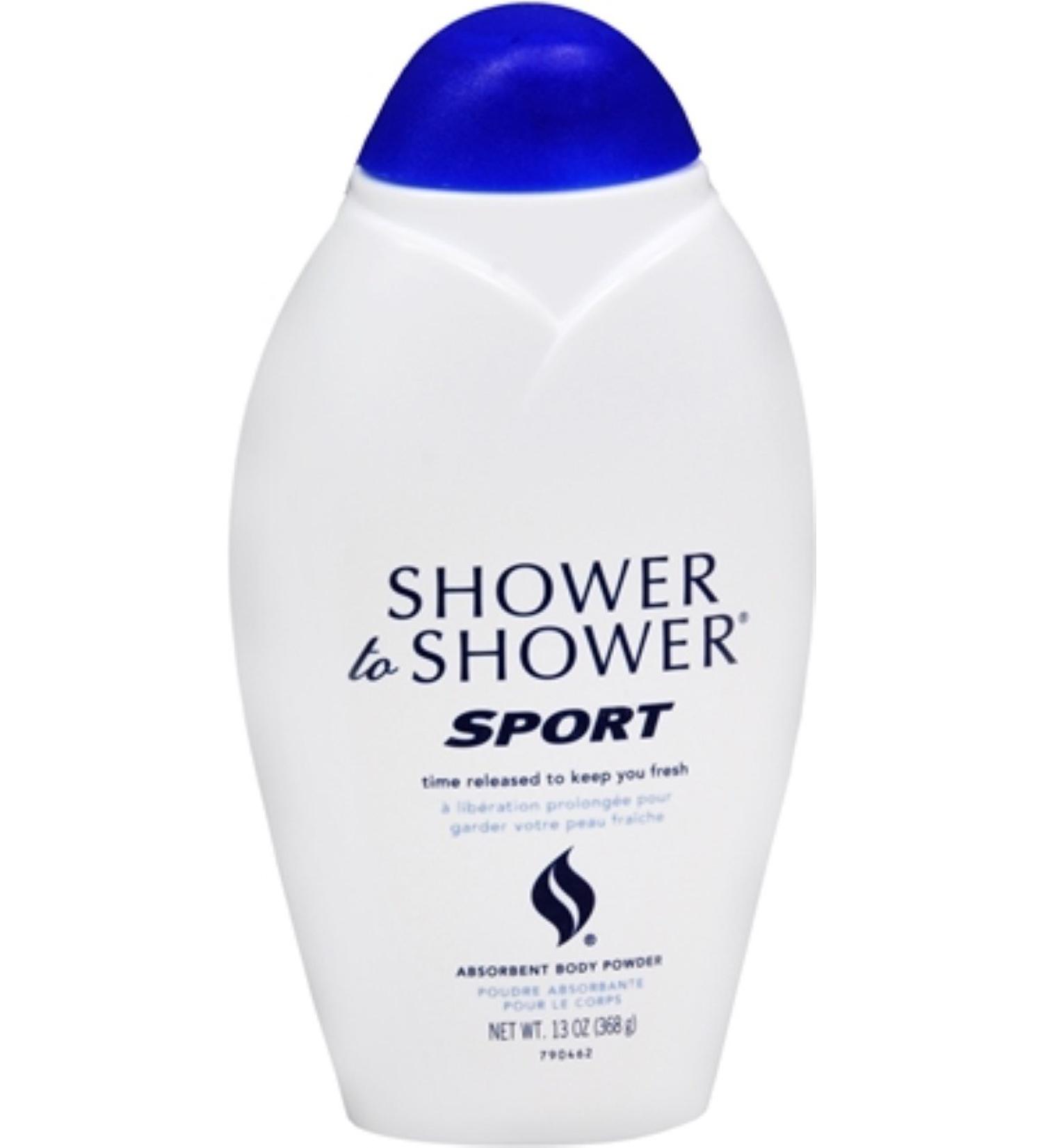 SHOWER TO SHOWER Body Powder Sport 13 oz (Pack of 2)