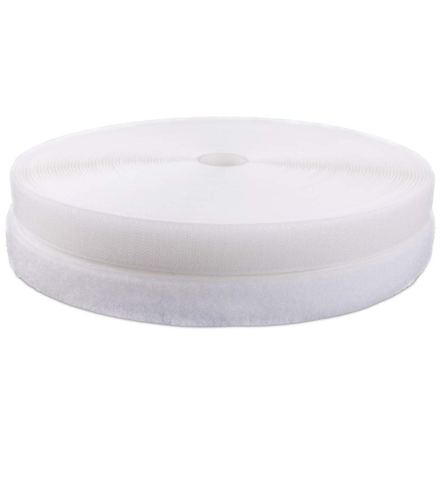 White Sew On Hook and Loop Tape Fastening - 5/8'' x 10M Nylon Fabric Tape - Buy Online on GoSupps.com