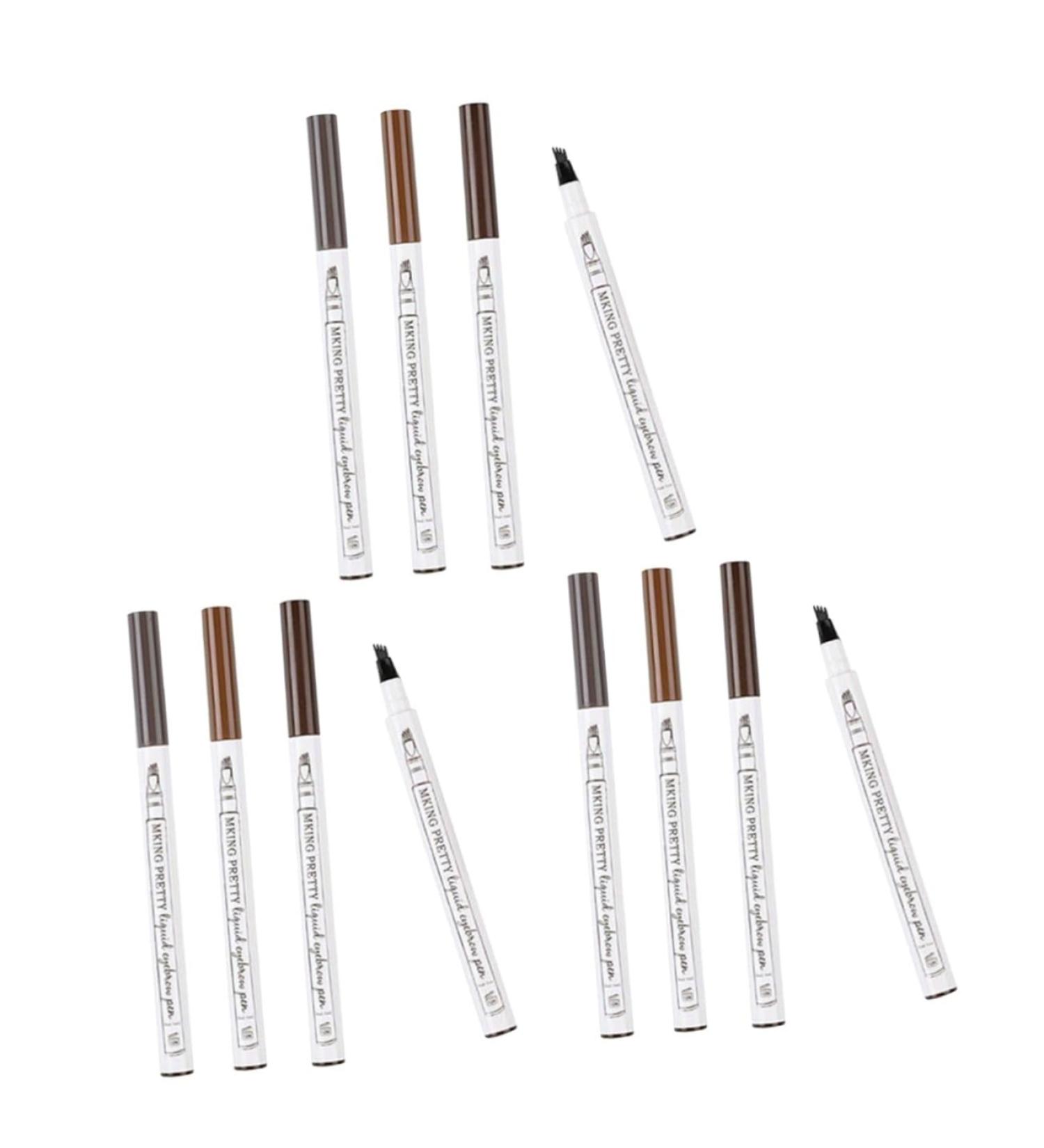 Beavorty 12 Pcs Eyebrow Pen Eyebrow Pencil for Women Liquid Eyebrow Pen Makeup Tools No Smudge 1 count (Pack of 1) As Shownx3pcs - Buy Online on GoSupps.com