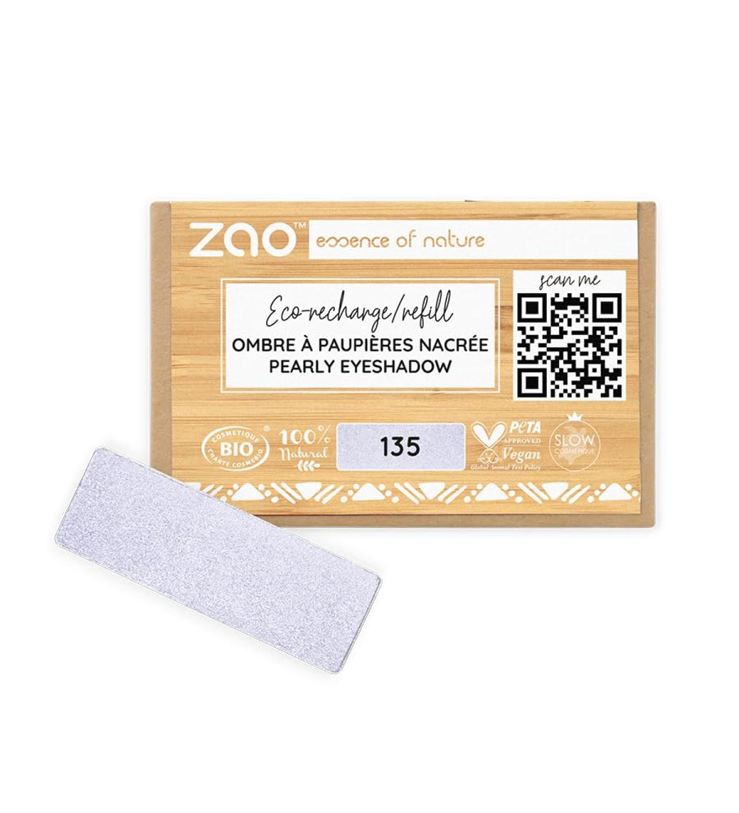 ZAO Eyeshadow pearl refill Lilac 135