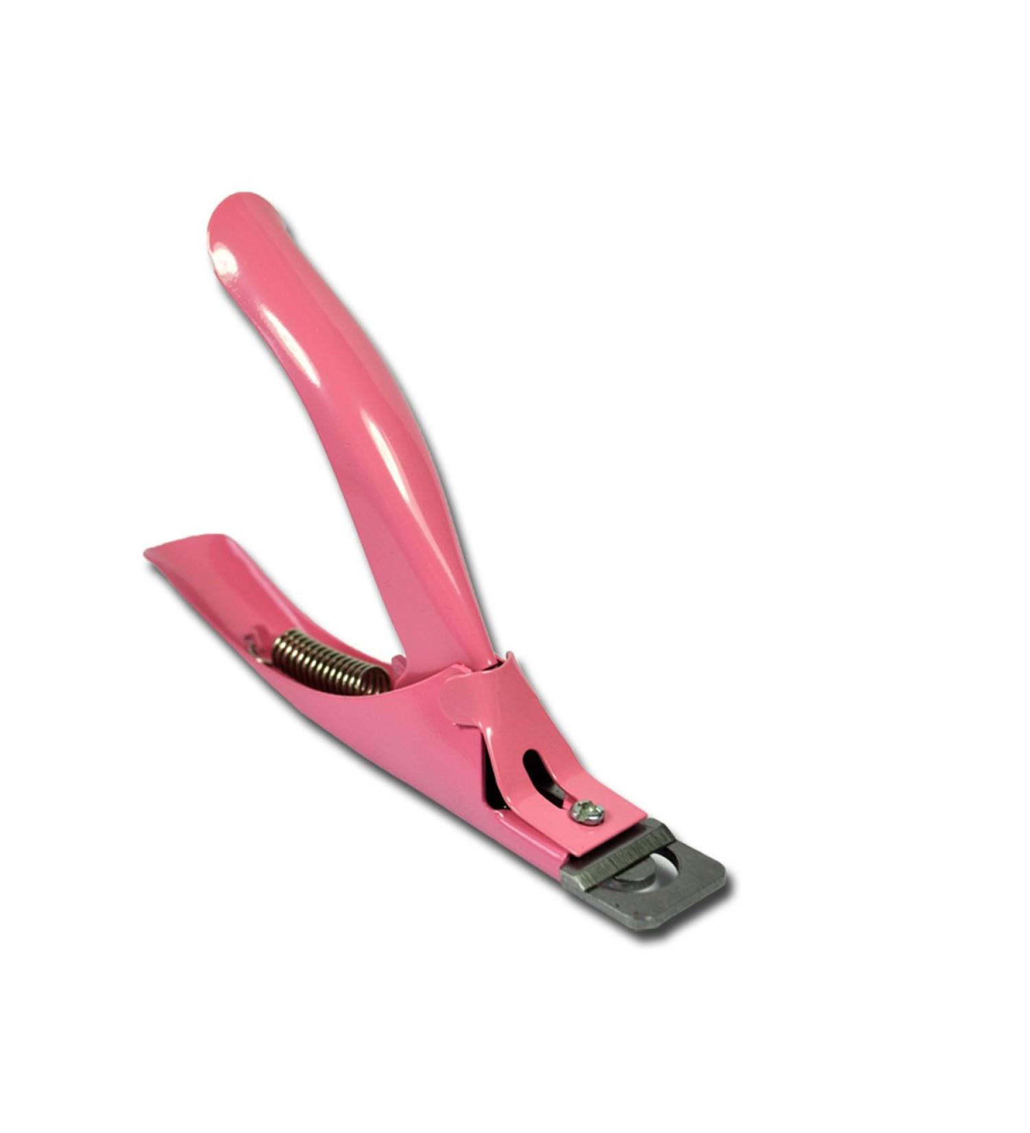 Tipcutter for shortening artificial nails Nail design in studio quality pink