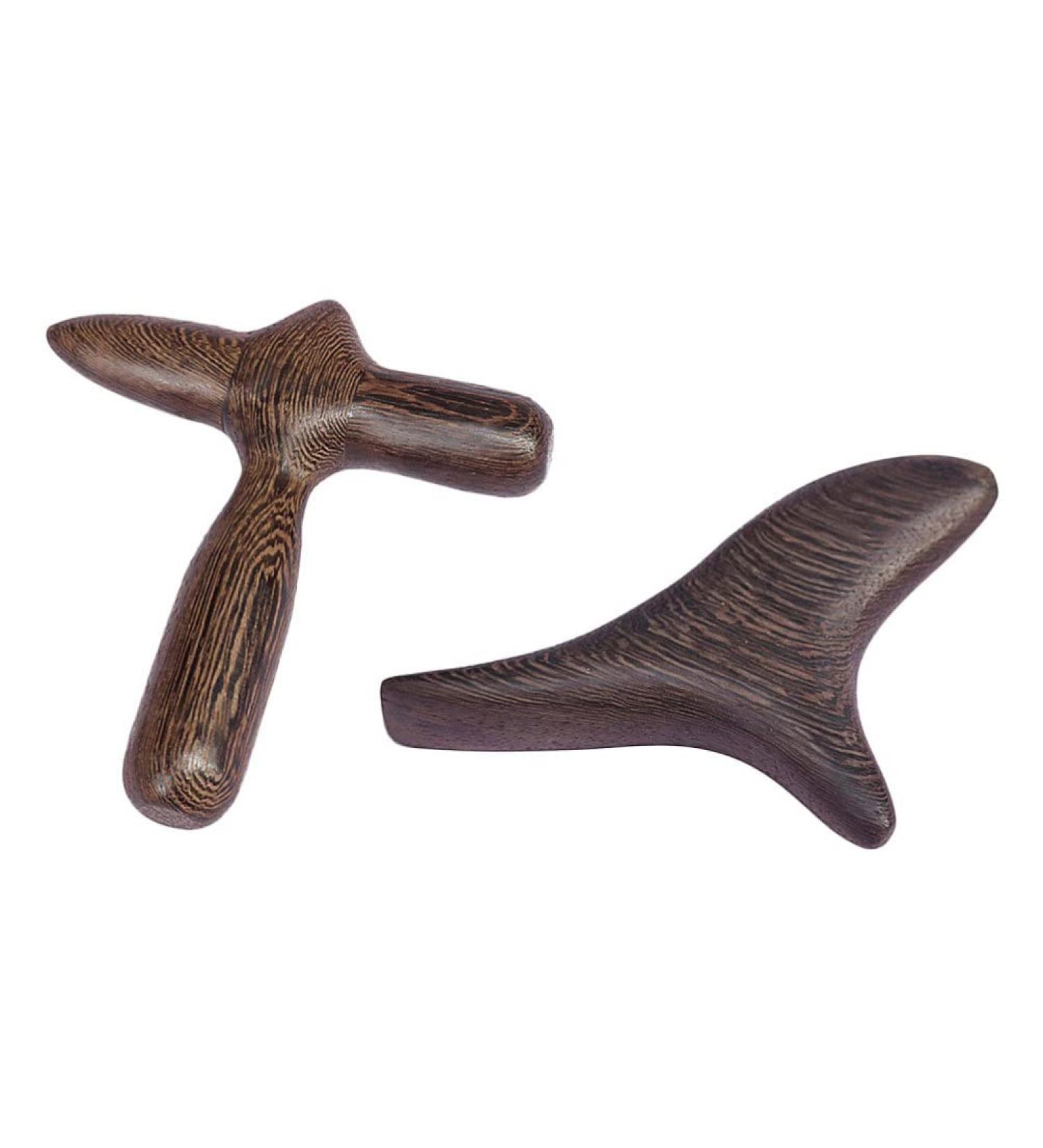 Fomiyes Wooden Hand Massage Tool Set - Manual Acupuncture Pen & Thai Depth Tissue Massager - Full-Body Meridian Therapy - 2 Pieces - Buy Online on GoSupps.com