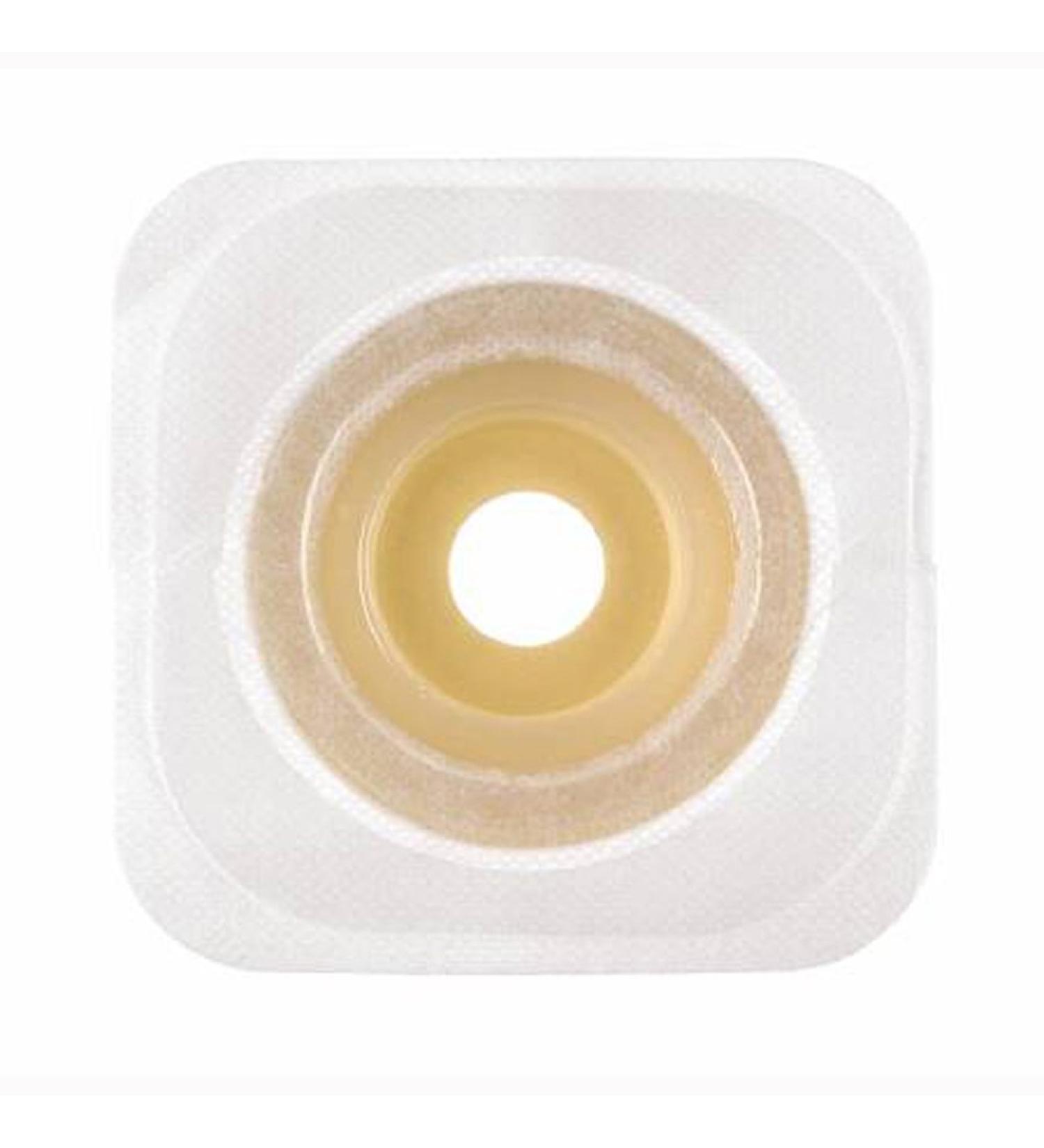 Colostomy Barrier Esteem Synergy Extended Wear Durahesive White Tape 4 Inch Flange Esteem Synergy Hydrocolloid 7/8 to 1-1/4 Inch Stoma - 10/BX (MFN # 409269)