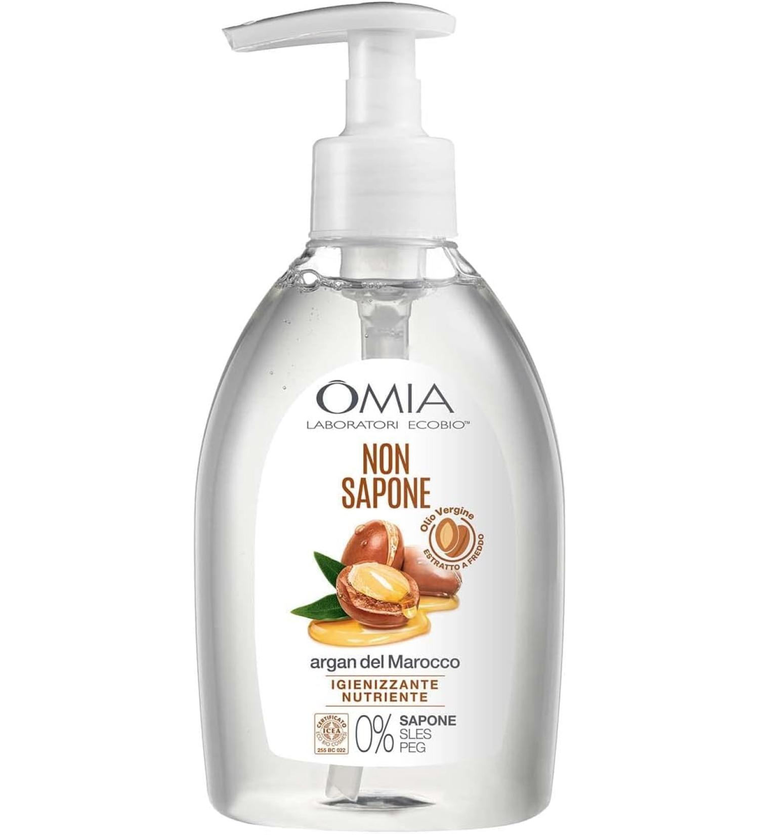 Omia Organic Eco-Soap with Moroccan Argan Oil Liquid for Hands and Face Elasticity Action Protection and Nourishing ... 300 ML (3 Packs) - Buy Online on GoSupps.com