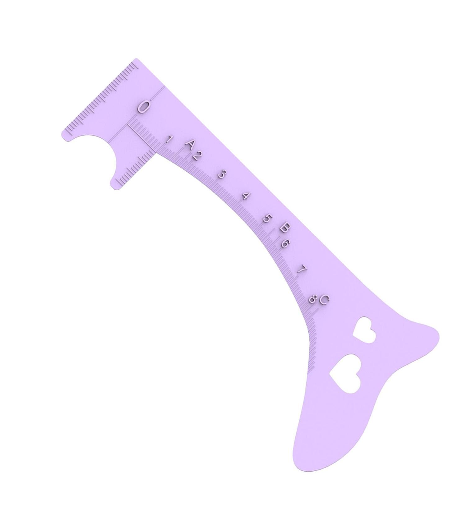 Eyebrow Measuring Tool Eye Brow Stencils for Women | Quick Eye Makeup Tool Eyebrow Shaping Aid Brow Measuring Tool for Perfect Eye Liner & Lip Lines Purple - Buy Online on GoSupps.com