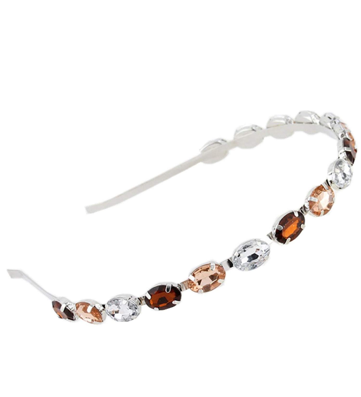 Multicolor Crystal Lily Flower Women Headband Headpiece Hairband Hair Accessory Party