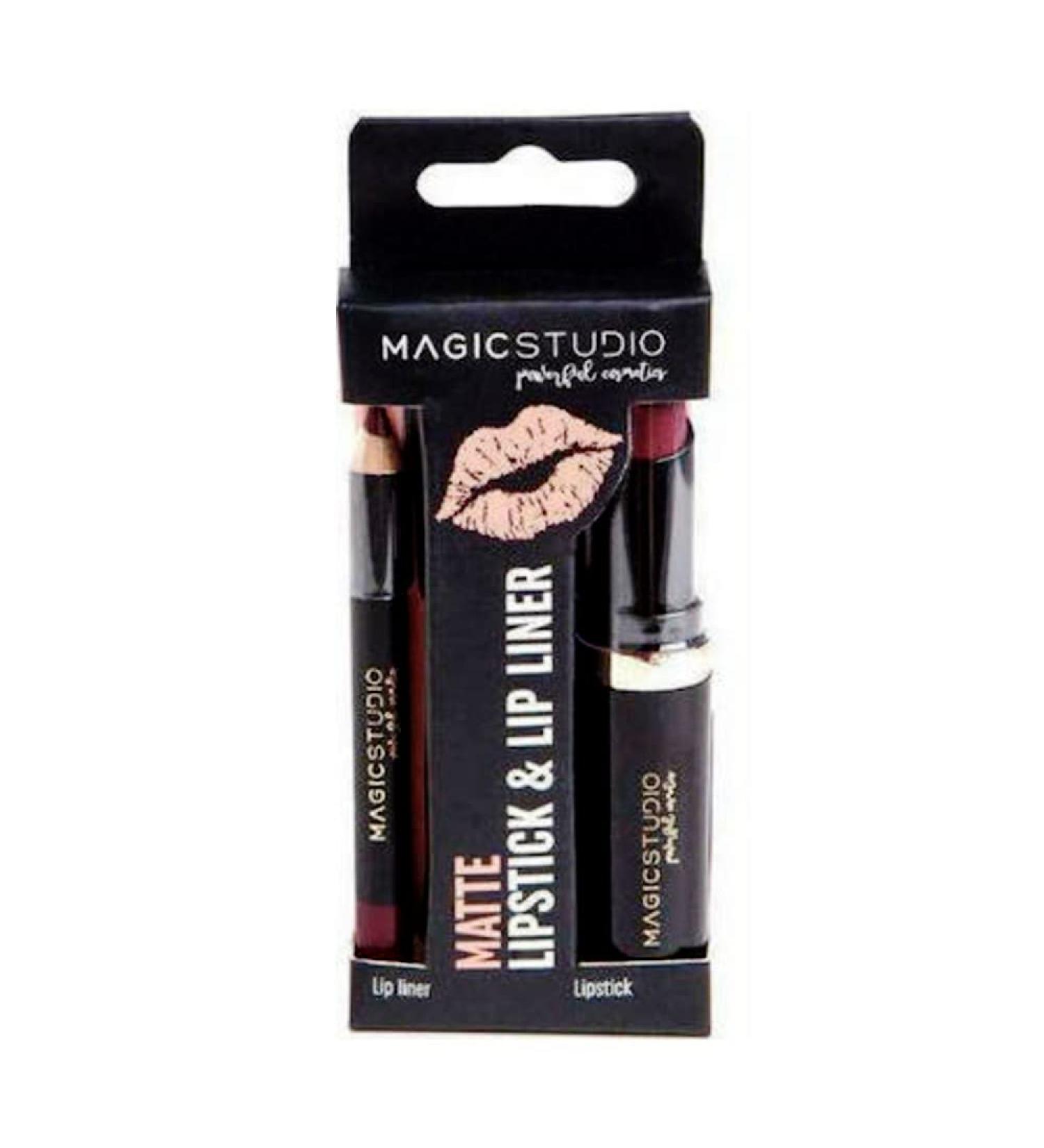 Magic Studio Matte Lipstick & Lipliner - Long-Lasting Color for All Skin Tones | International Shipping Available - Buy Online on GoSupps.com