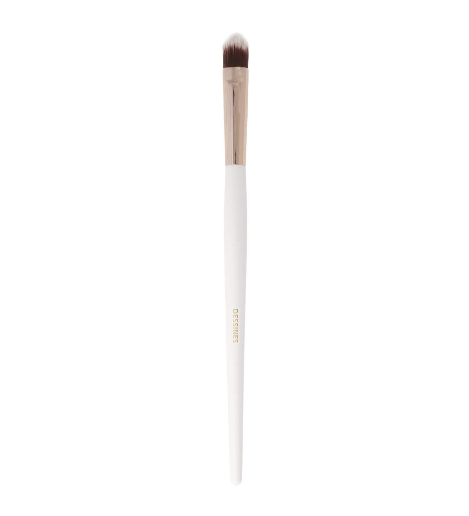 DESSINES Vegan MakeUp Brush - Professional TU-772 Concealer Brush with Natural Wooden Handle | Cream White | International Shipping - Buy Online on GoSupps.com