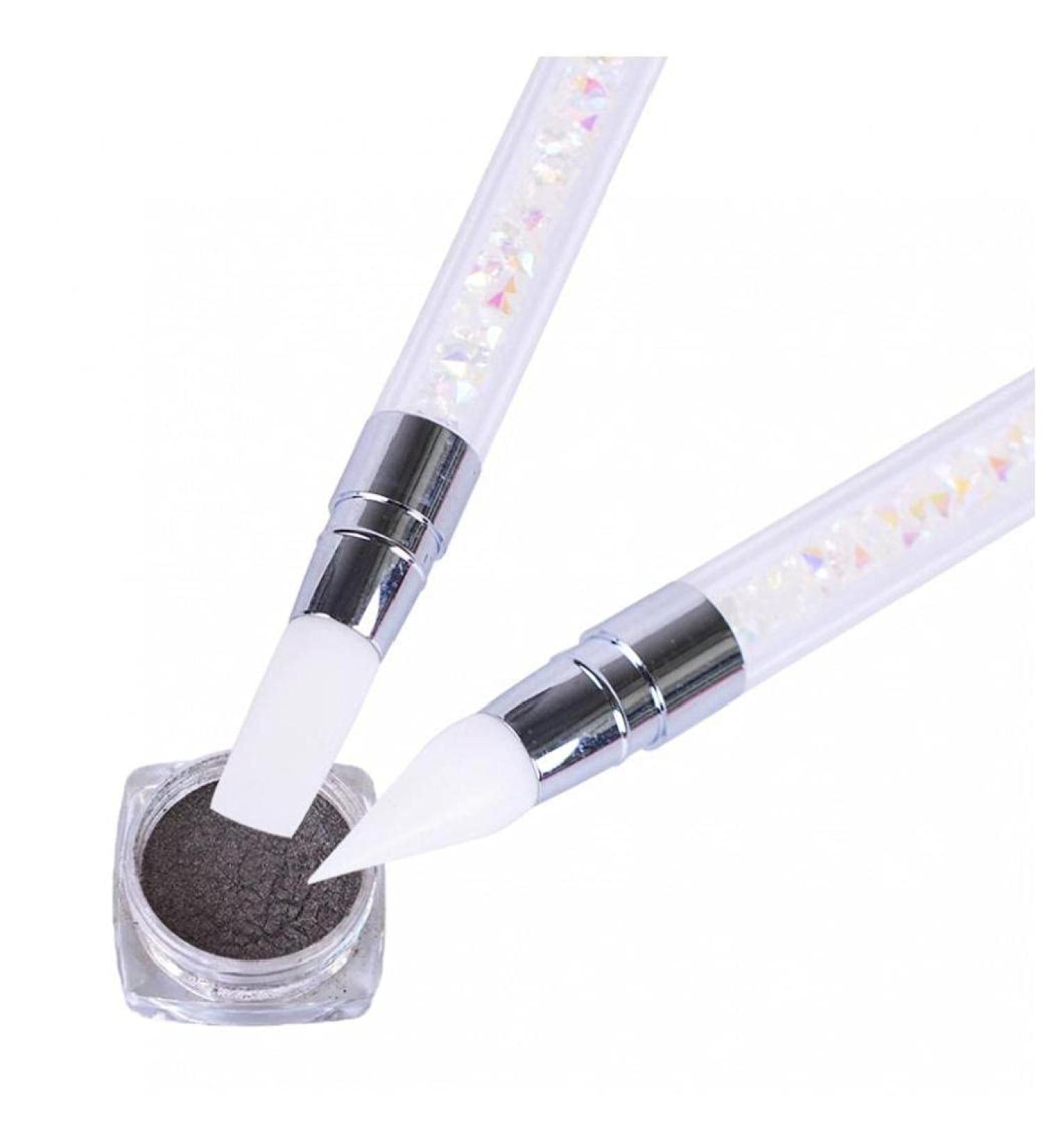 TOSSPER Silicone Nail Art Sculpture Pen - Dual Head Rhinestone Handle & Glitter Picker Tool for Nail Design - Buy Online on GoSupps.com