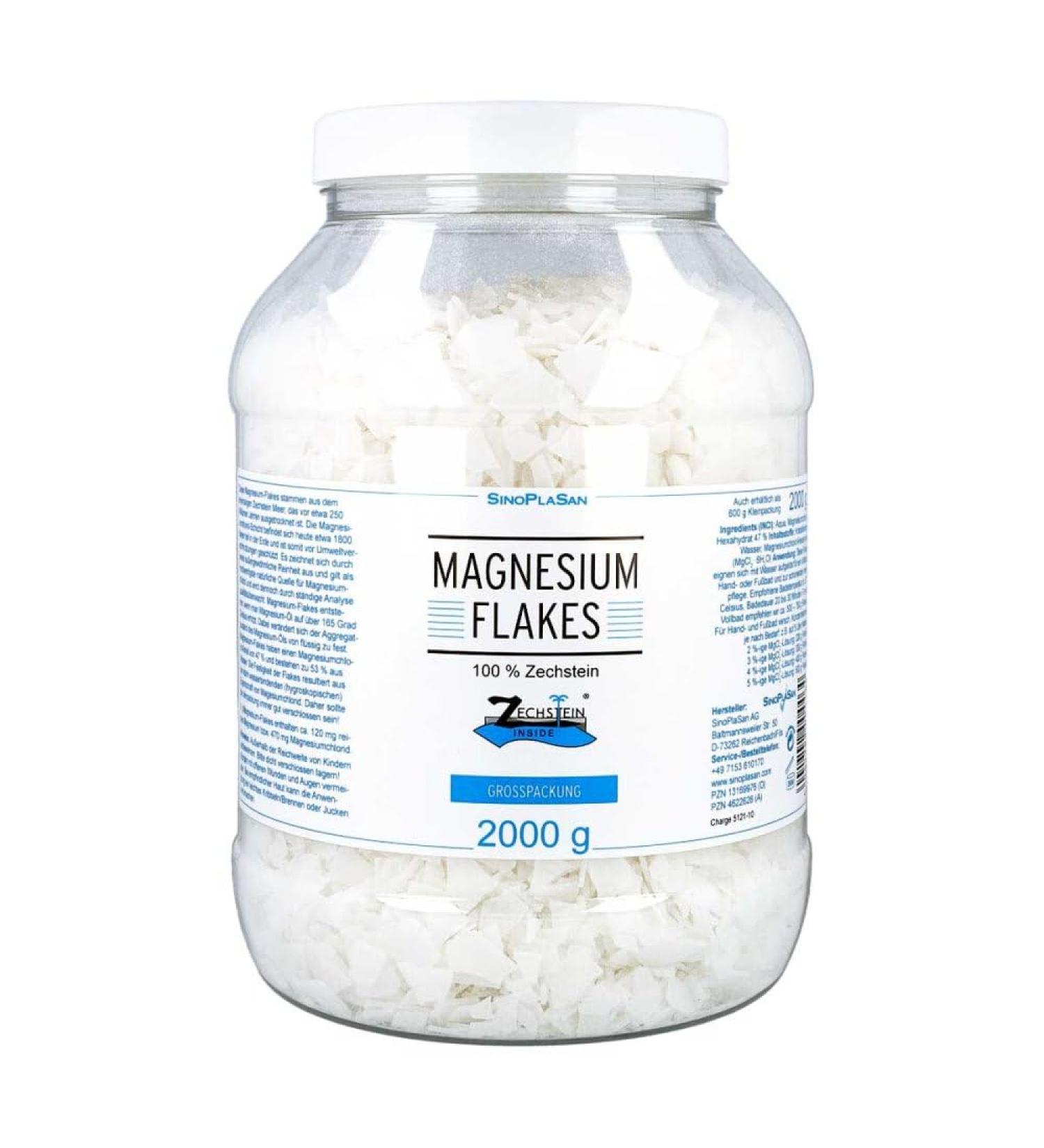 Buy 100% Zechstein Magnesium Flakes 2000g | Premium Bath Soak for International Shipping - Buy Online on GoSupps.com