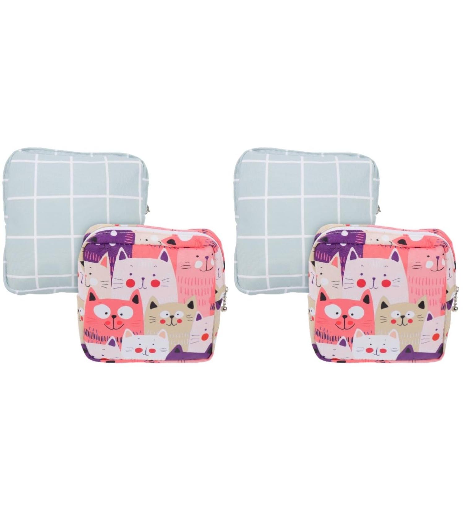 Healeved 4-Piece Women's Storage Bags - Cotton Period & Tampon Pouches for Travel & School - Buy Online on GoSupps.com