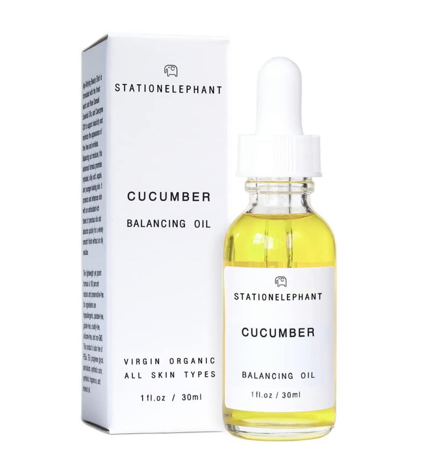 CUCUMBER SEED BALANCING VEGAN BEAUTY OIL| Virgin Organic Cucumber Serum Oil | All Natural Calming Moisturizer | Anti-blemishes Face Serum | Made in USA | Gift for Her